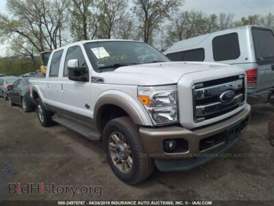 2011 Ford F250 Super Duty, white — VIN 1FT7W2BT1BEB38393, IAAI