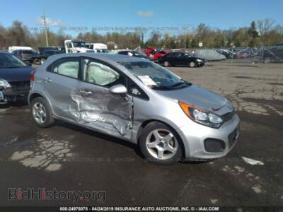 2012 Kia RIO LX, серебристый — VIN KNADM5A3XC6040130, IAAI
