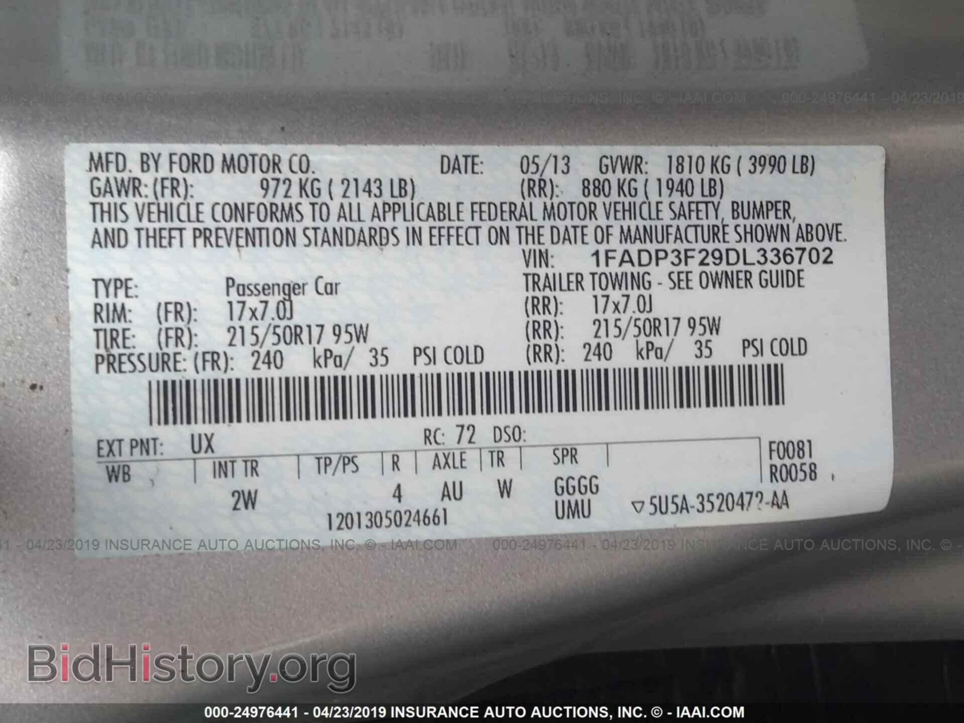 2013 FORD FOCUS - VIN: 1FADP3F29DL336702 - Photo 9