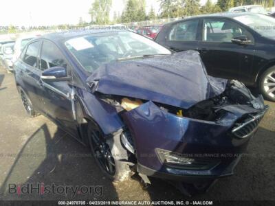 2016 Ford FOCUS SE, синий — VIN 1FADP3F29GL306541, IAAI