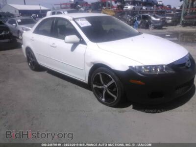 2006 Mazda 6 I, white — VIN 1YVFP80C865M29567, IAAI