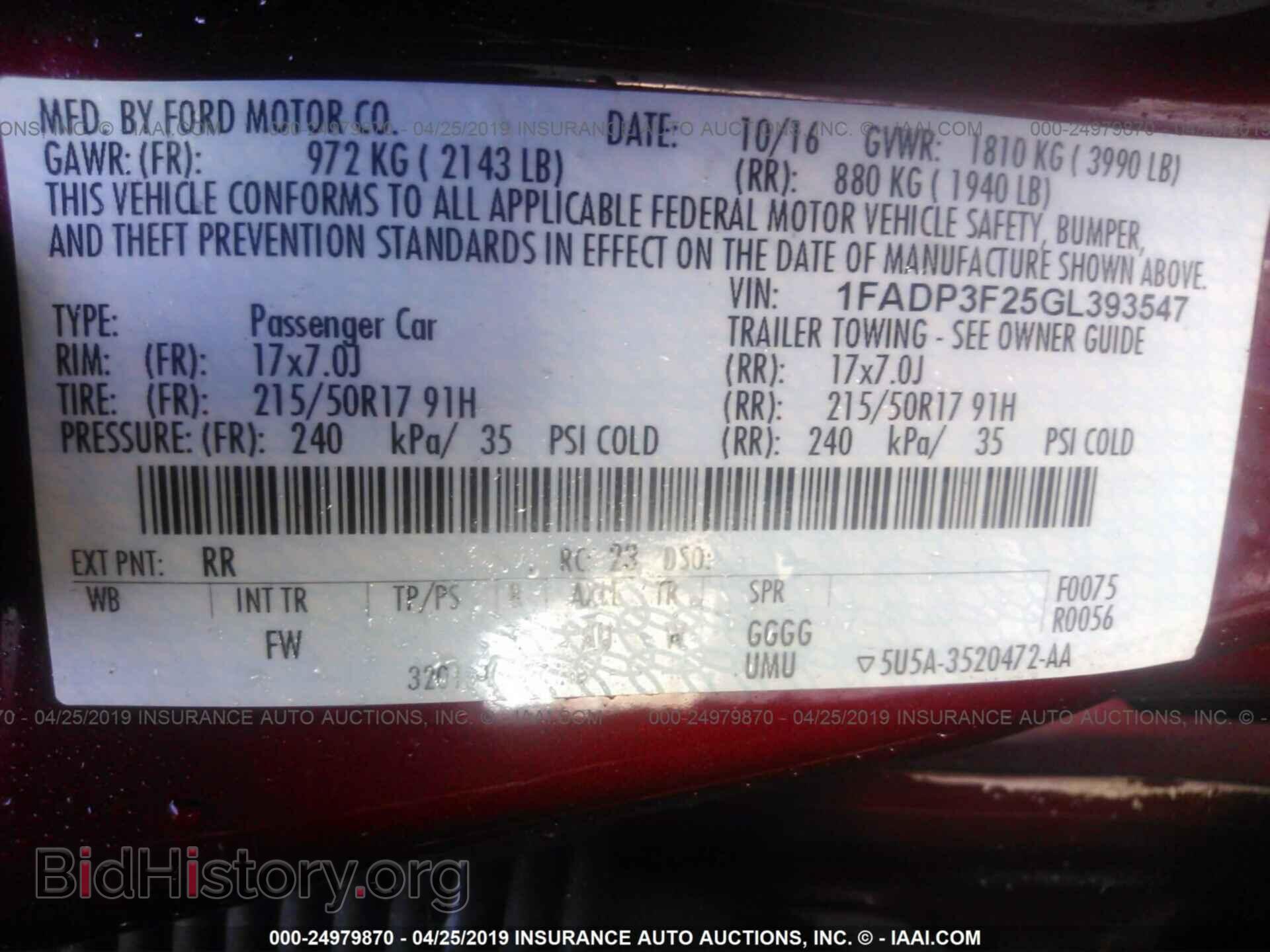 2016 FORD FOCUS - VIN: 1FADP3F25GL393547 - Photo 9