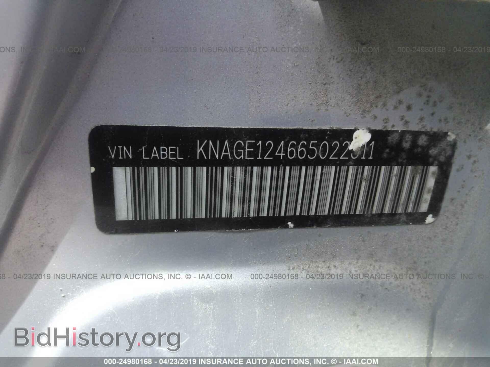 2006 KIA OPTIMA - VIN: KNAGE124665022311 - Фото 9