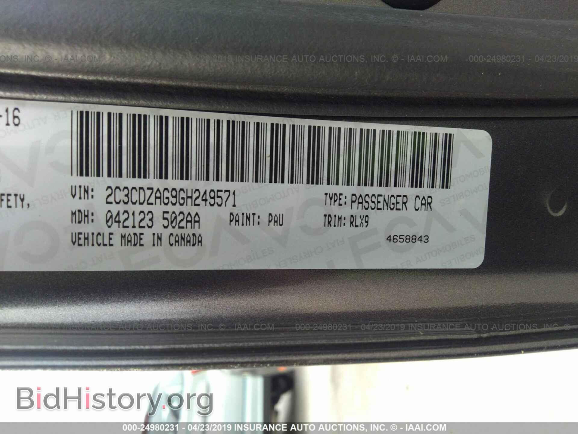 2016 DODGE CHALLENGER - VIN: 2C3CDZAG9GH249571 - Photo 9