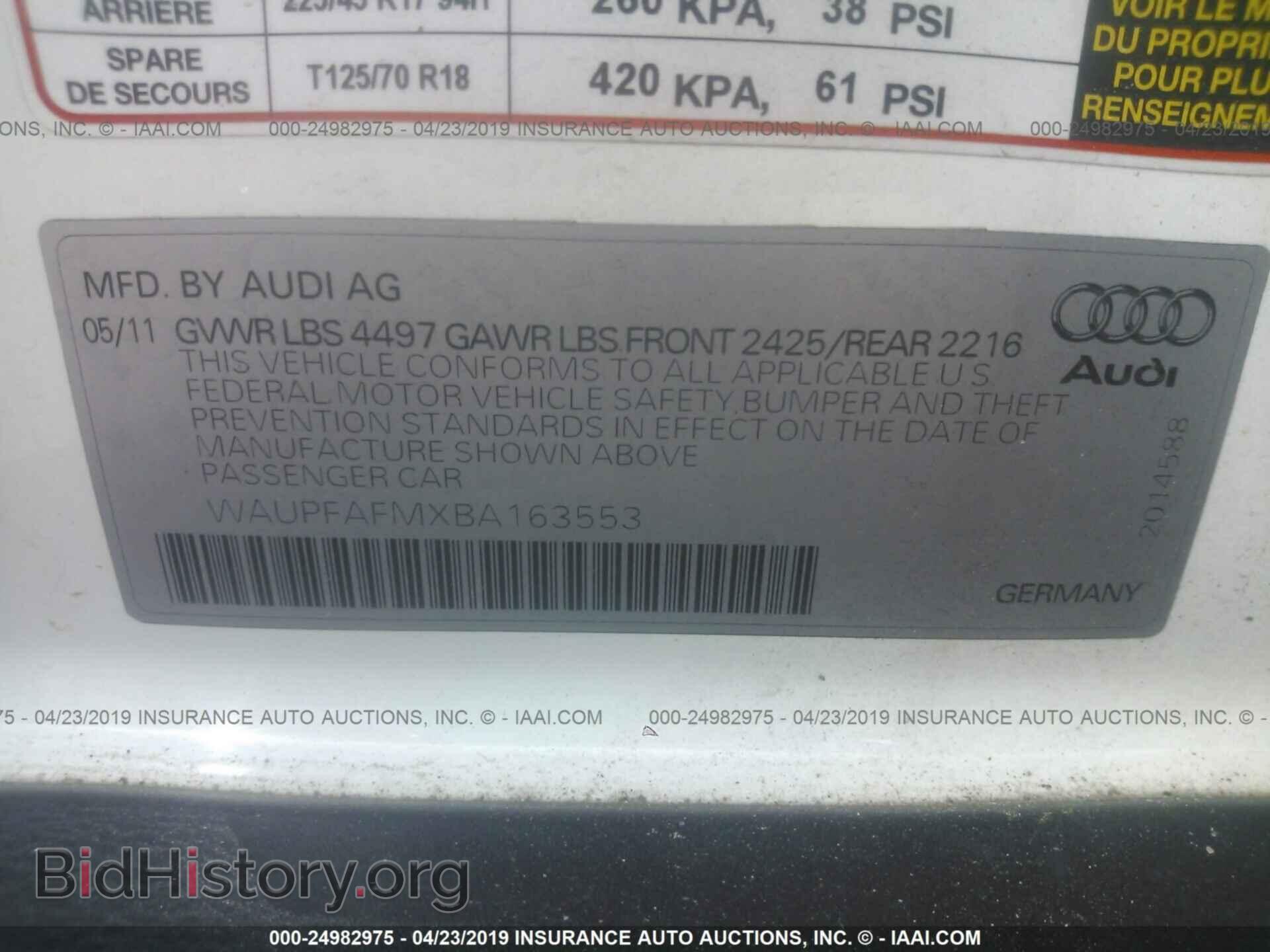 2011 AUDI A3 - VIN: WAUPFAFMXBA163553 - Photo 9