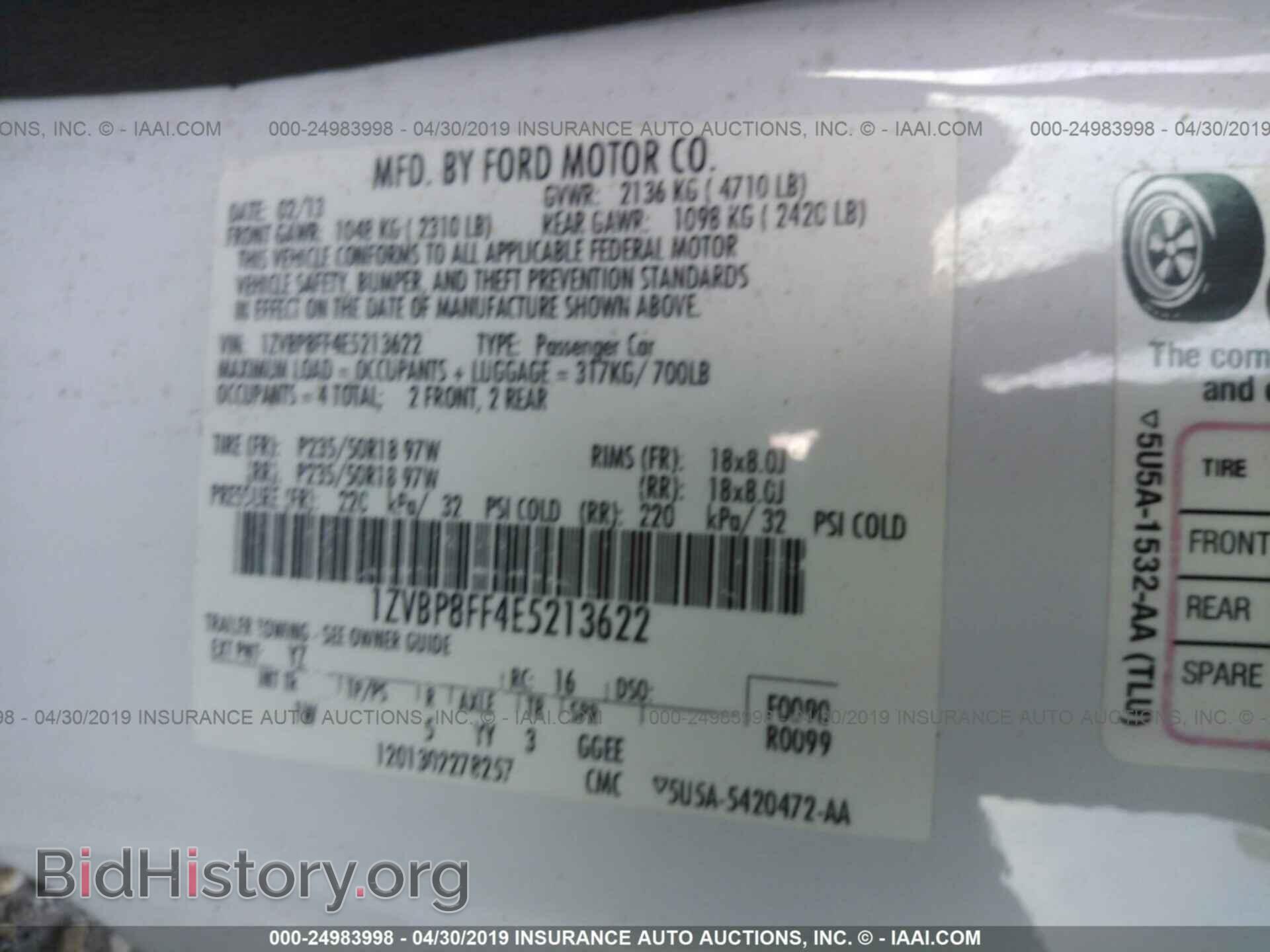2014 FORD MUSTANG - VIN: 1ZVBP8FF4E5213622 - Фото 9
