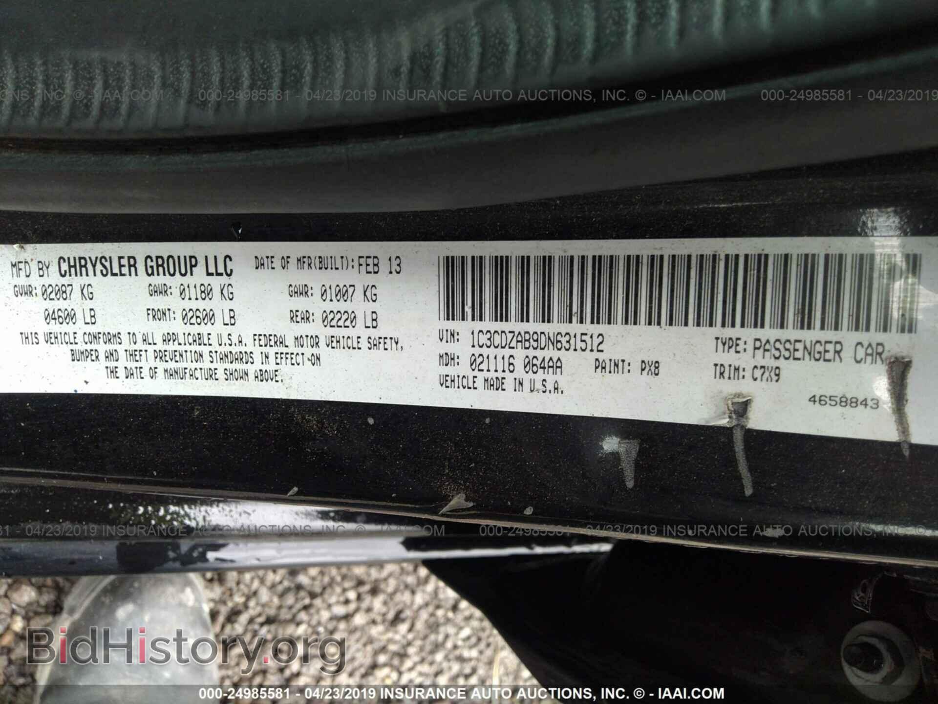 2013 DODGE AVENGER - VIN: 1C3CDZAB9DN631512 - Photo 9