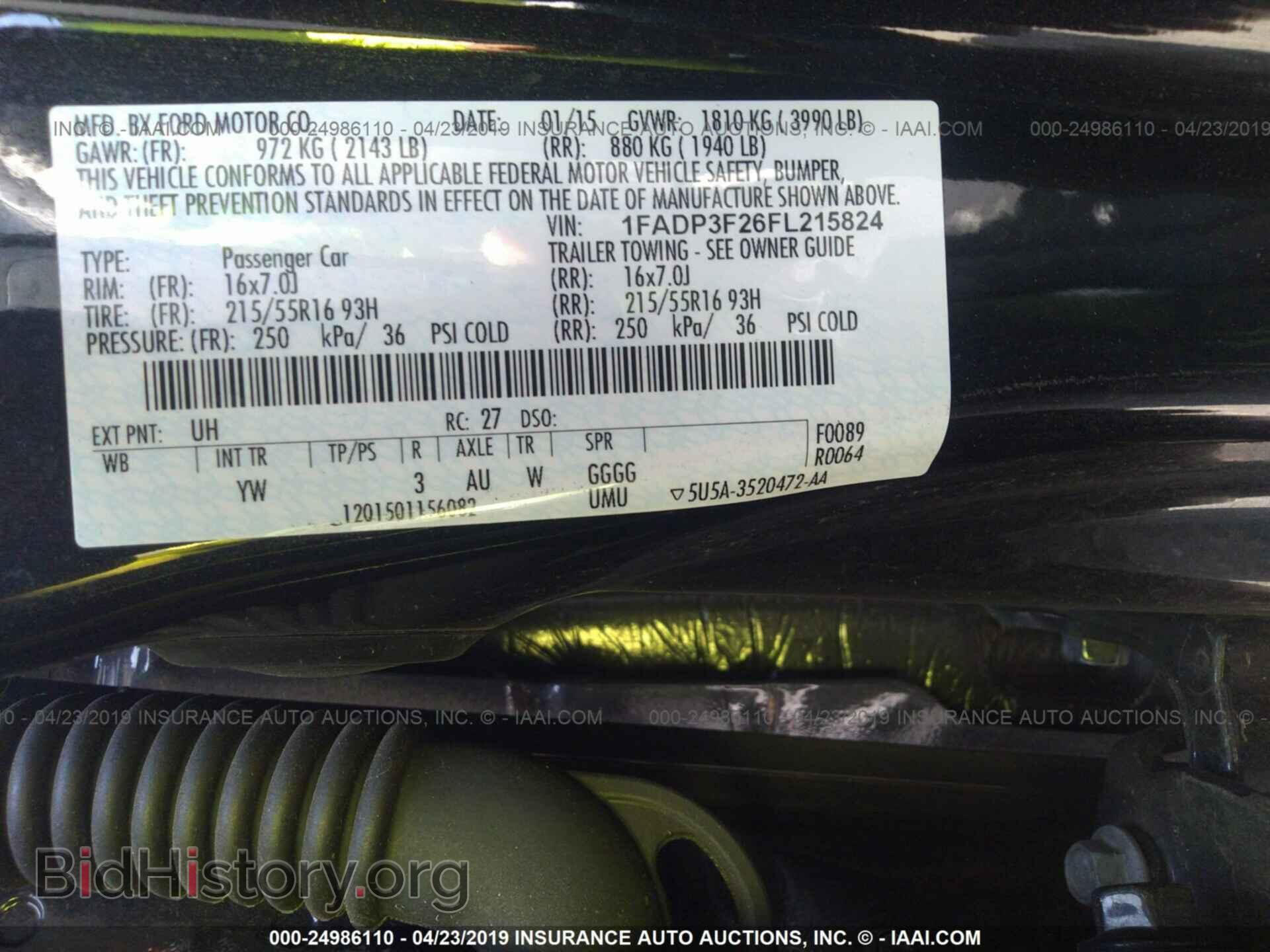 2015 FORD FOCUS - VIN: 1FADP3F26FL215824 - Photo 9