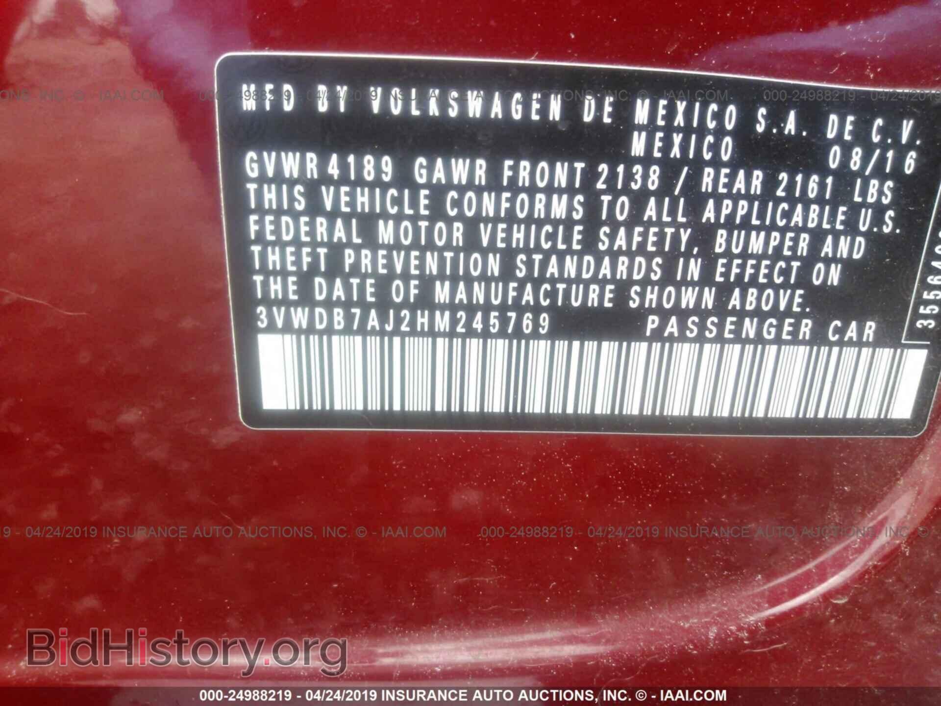2017 VOLKSWAGEN JETTA - VIN: 3VWDB7AJ2HM245769 - Photo 9