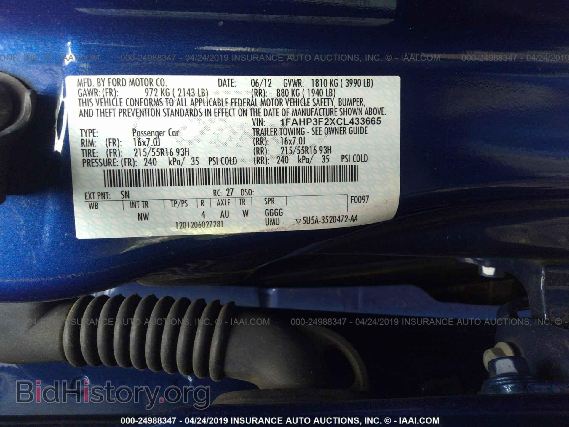 2012 FORD FOCUS - VIN: 1FAHP3F2XCL433665 - Photo 9