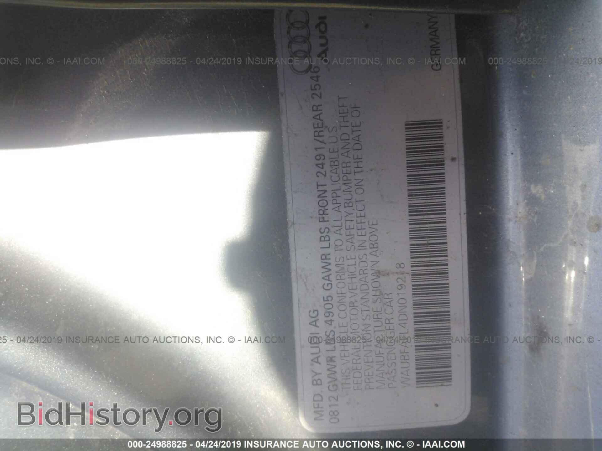 2013 AUDI A4 - VIN: WAUBFAFL4DN019218 - Photo 9