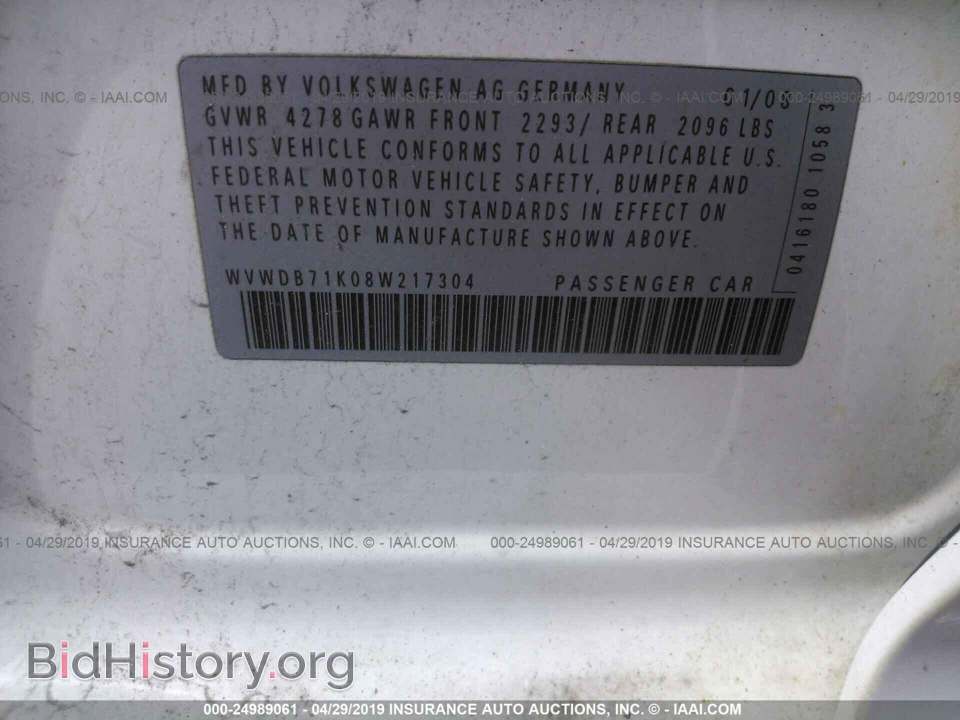 2008 VOLKSWAGEN RABBIT - VIN: WVWDB71K08W217304 - Фото 9