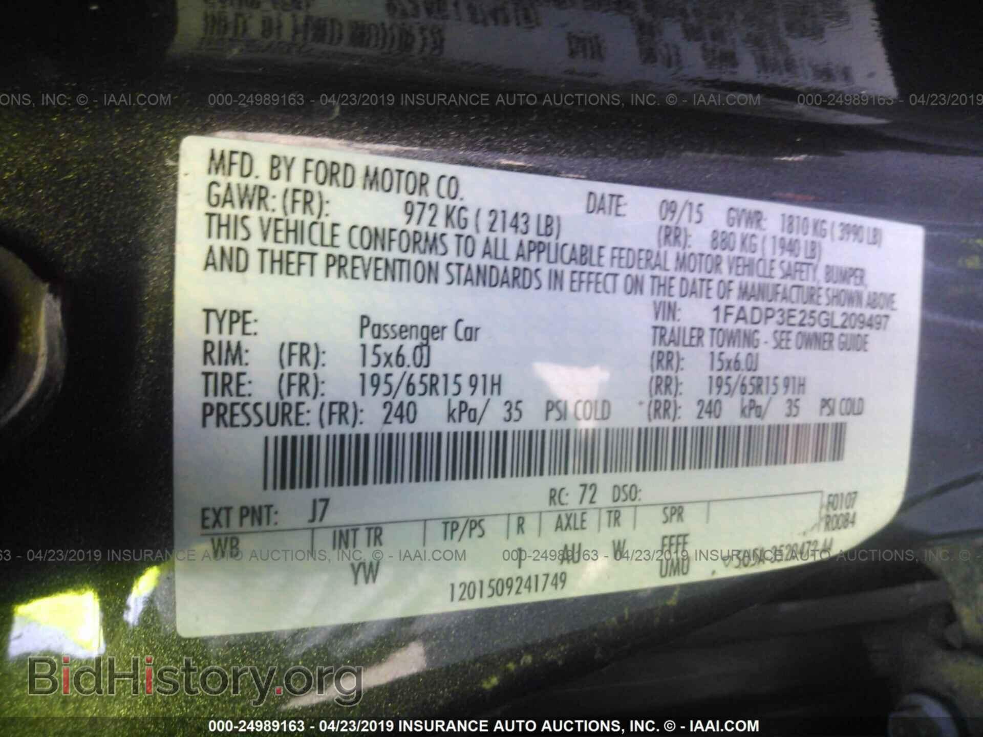 2016 FORD FOCUS - VIN: 1FADP3E25GL209497 - Фото 9