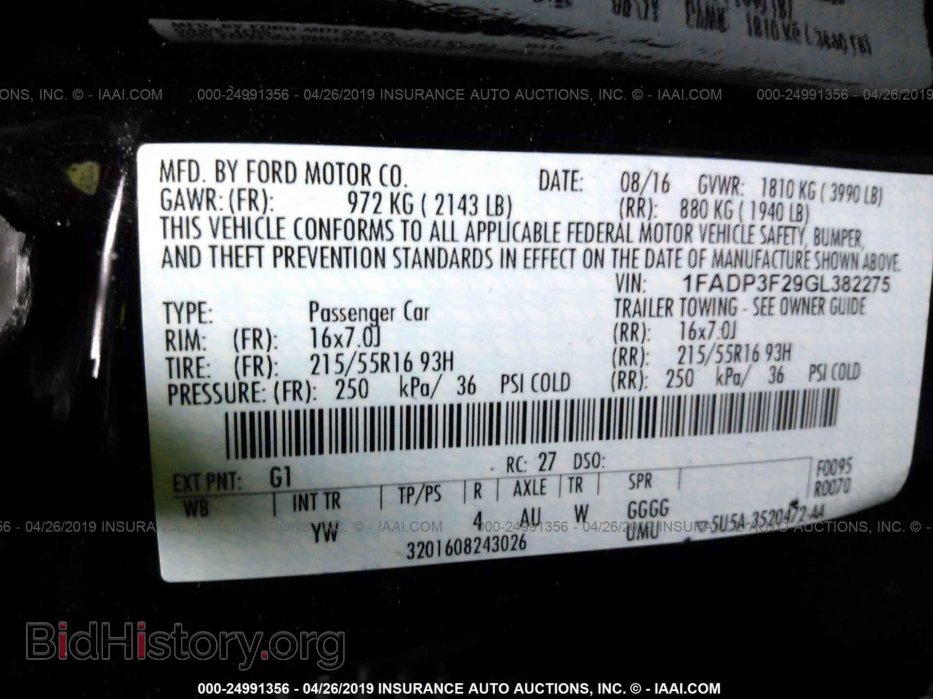 2016 FORD FOCUS - VIN: 1FADP3F29GL382275 - Photo 9