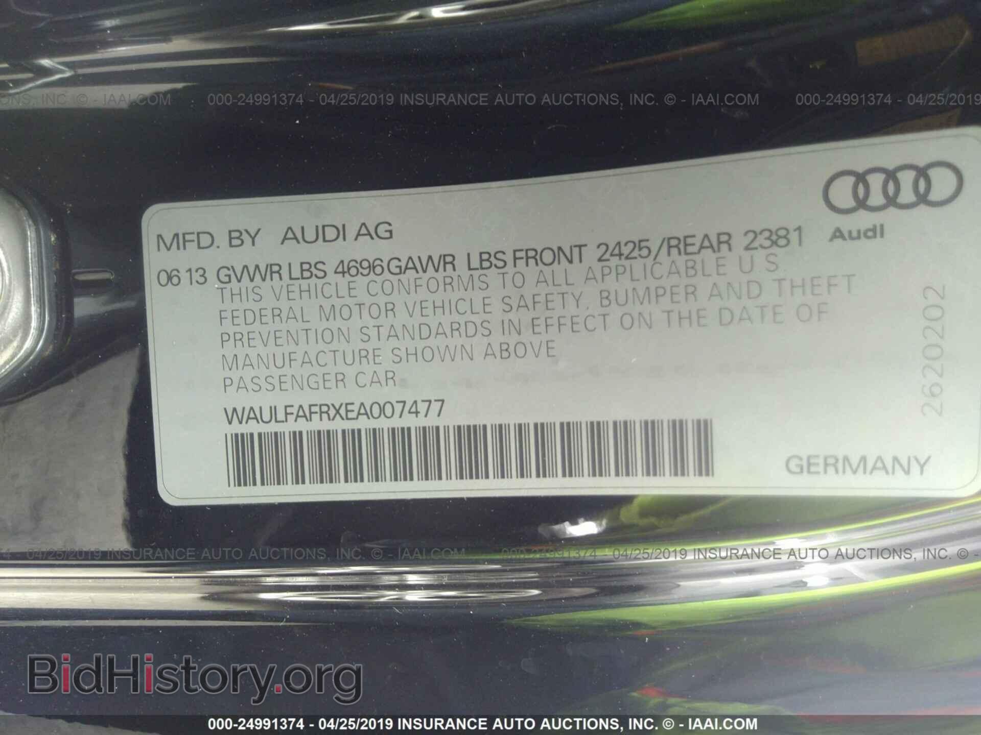 2014 AUDI A5 - VIN: WAULFAFRXEA007477 - Photo 9