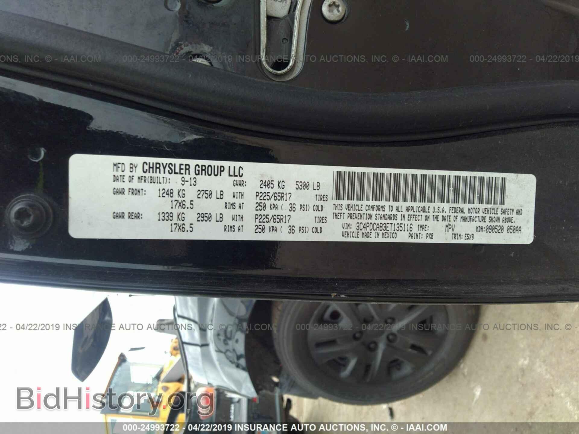 2014 DODGE JOURNEY - VIN: 3C4PDCAB3ET135116 - Photo 9