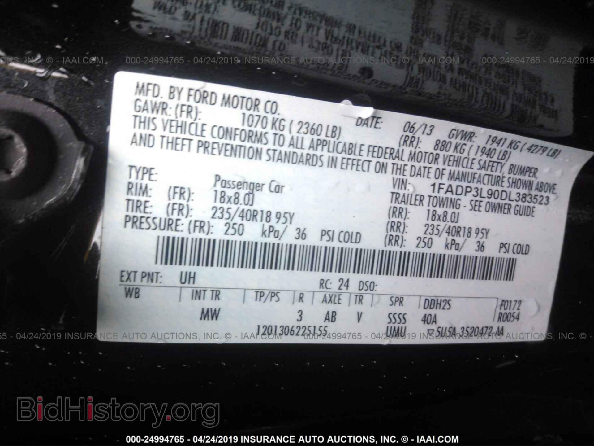 2013 FORD FOCUS - VIN: 1FADP3L90DL383523 - Фото 9