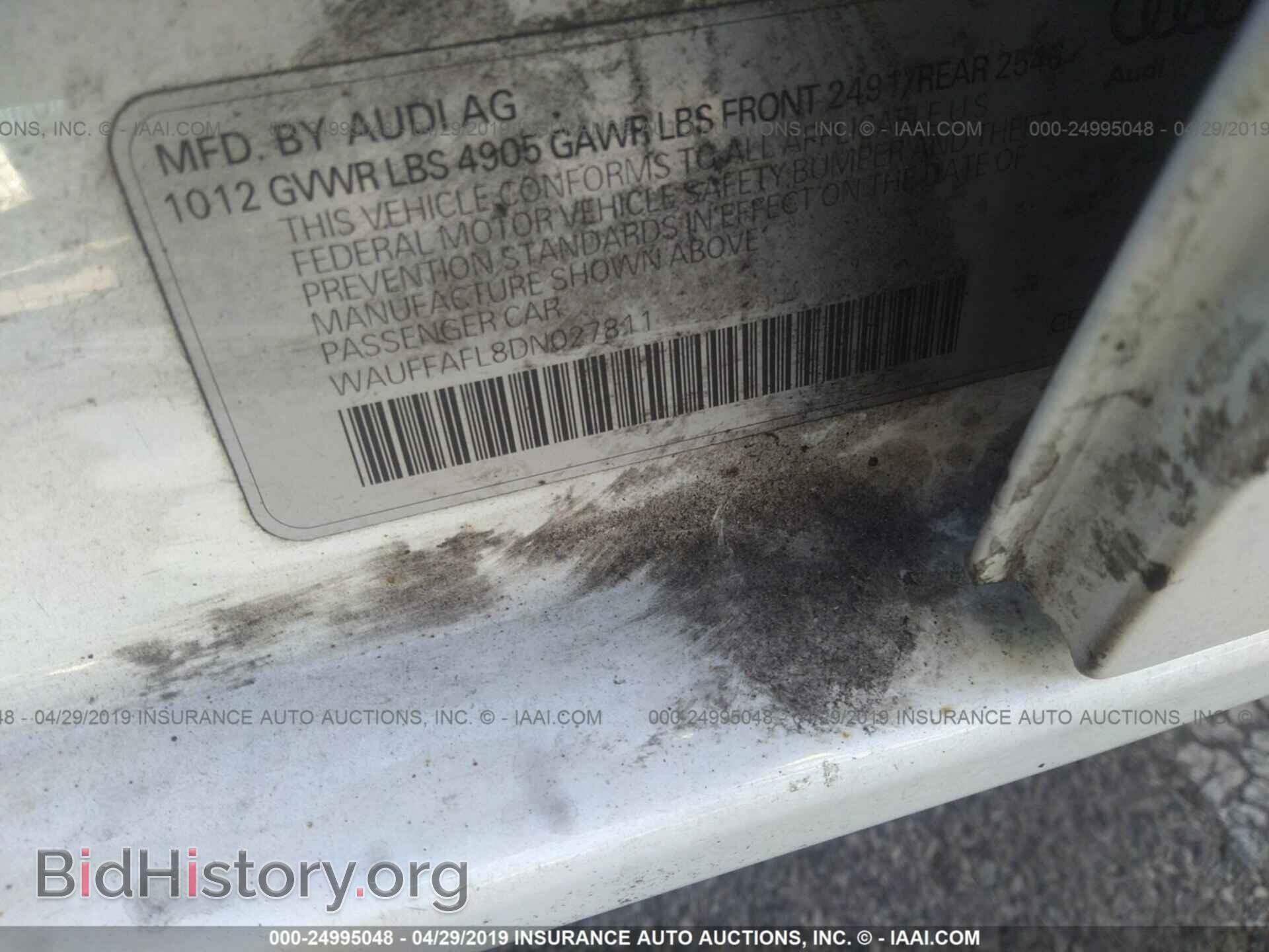 2013 AUDI A4 - VIN: WAUFFAFL8DN027811 - Photo 9