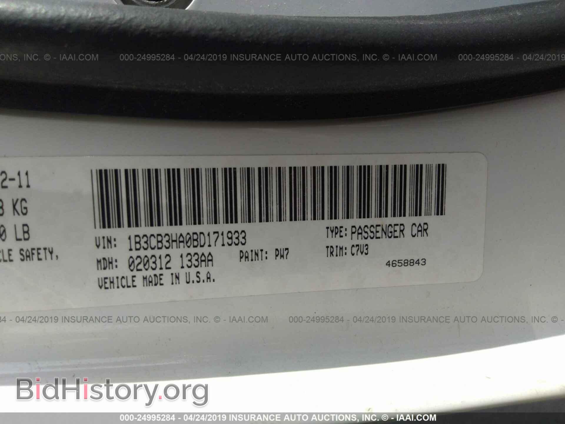 2011 DODGE CALIBER - VIN: 1B3CB3HA0BD171933 - Photo 9