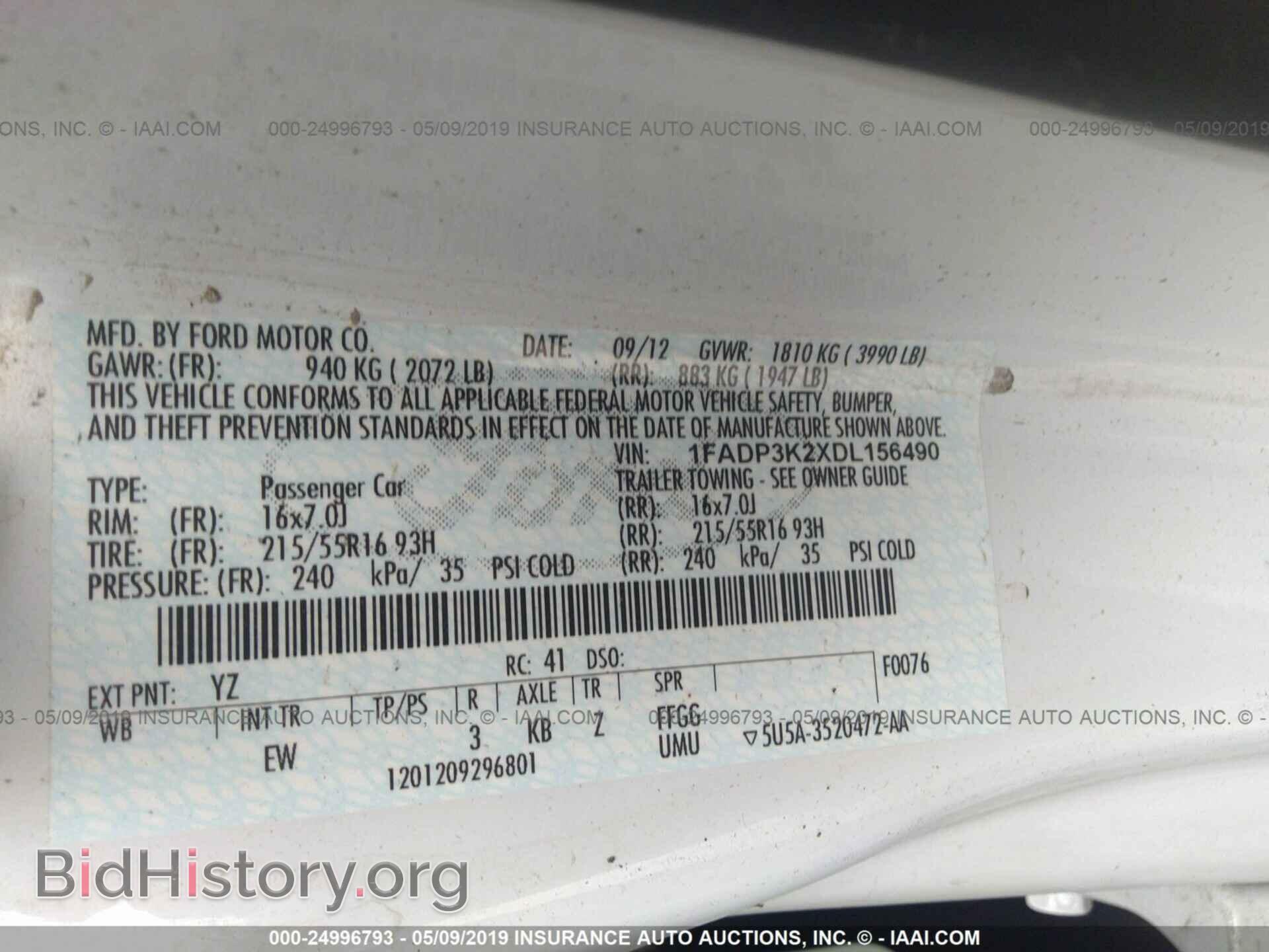 2013 FORD FOCUS - VIN: 1FADP3K2XDL156490 - Photo 9