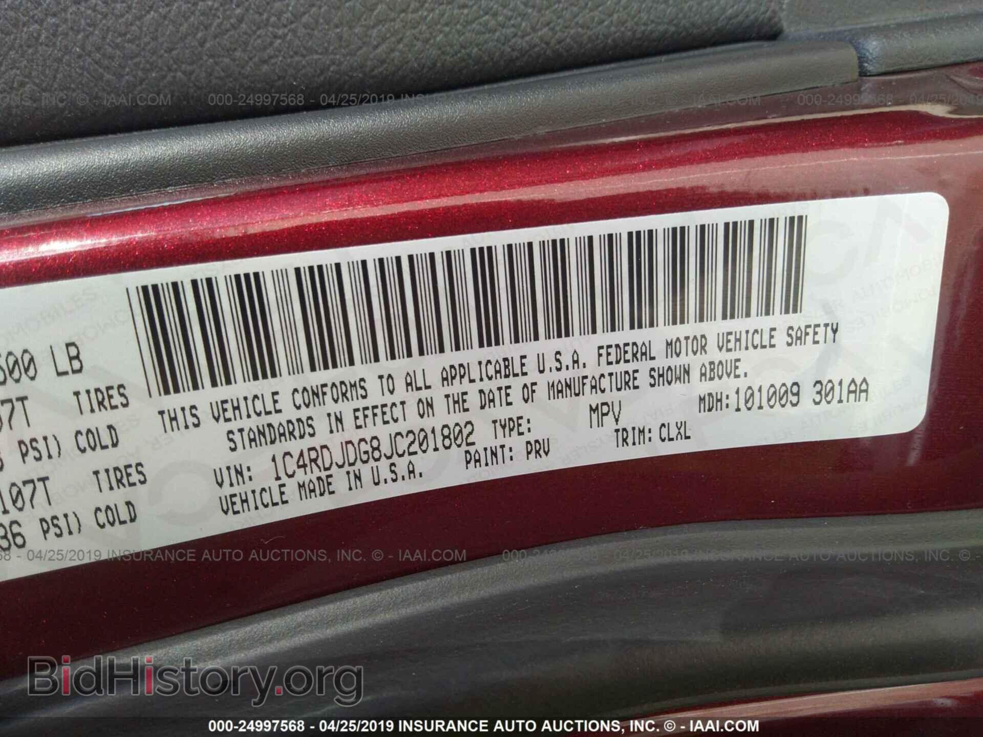 2018 DODGE DURANGO - VIN: 1C4RDJDG8JC201802 - Photo 9