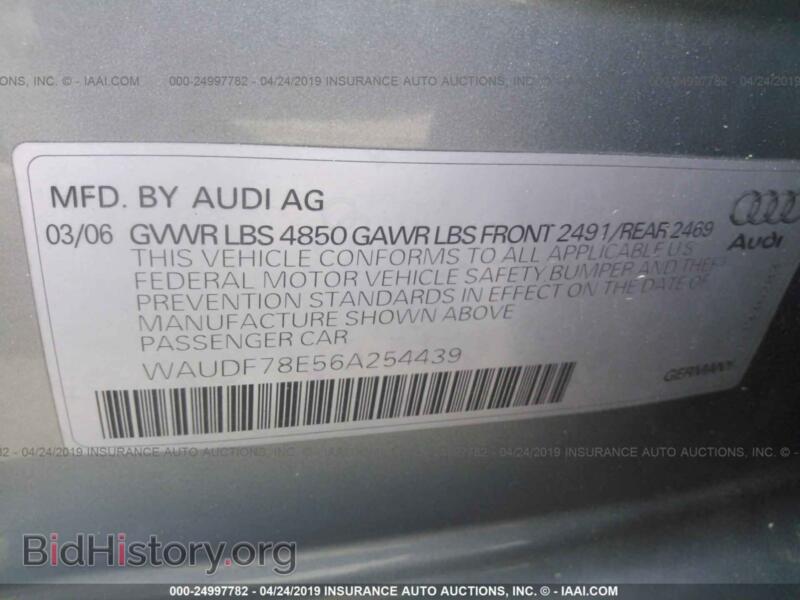 2006 Audi A4 (VIN WAUDF78E56A254439) — фото 9 из 10