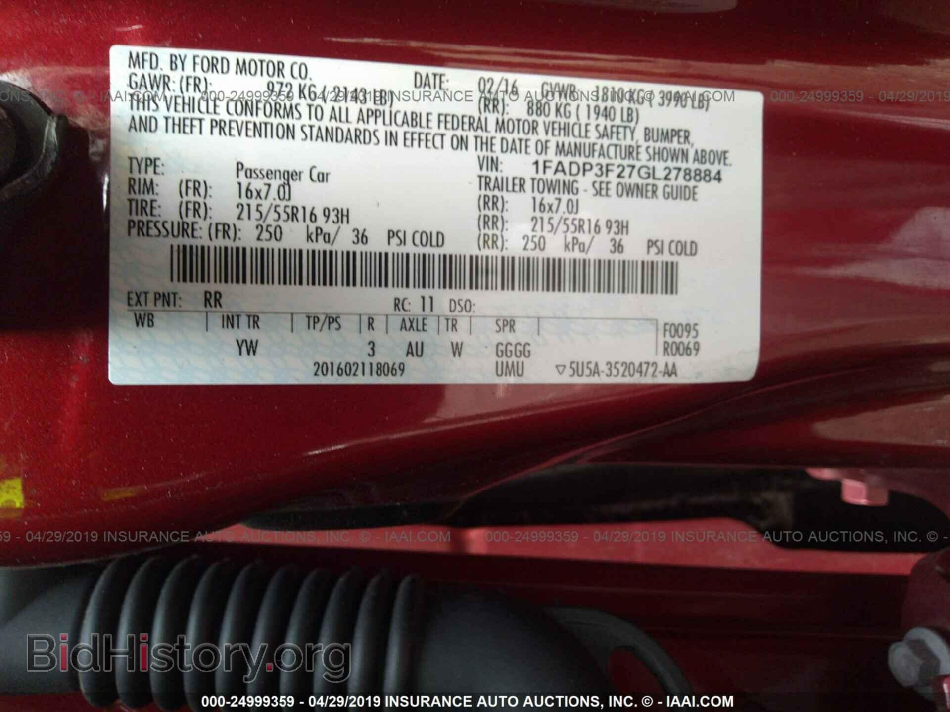 2016 FORD FOCUS - VIN: 1FADP3F27GL278884 - Photo 9