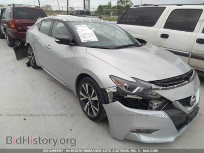 2017 Nissan MAXIMA 3.5S/SV/SL/SR/Plat, серебристый — VIN 1N4AA6AP1HC379252, IAAI