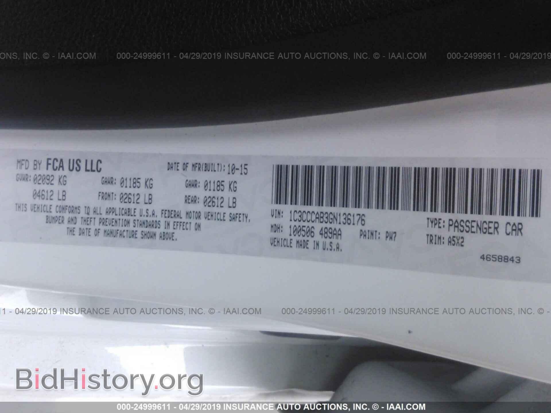 2016 CHRYSLER 200 - VIN: 1C3CCCAB3GN136176 - Фото 9