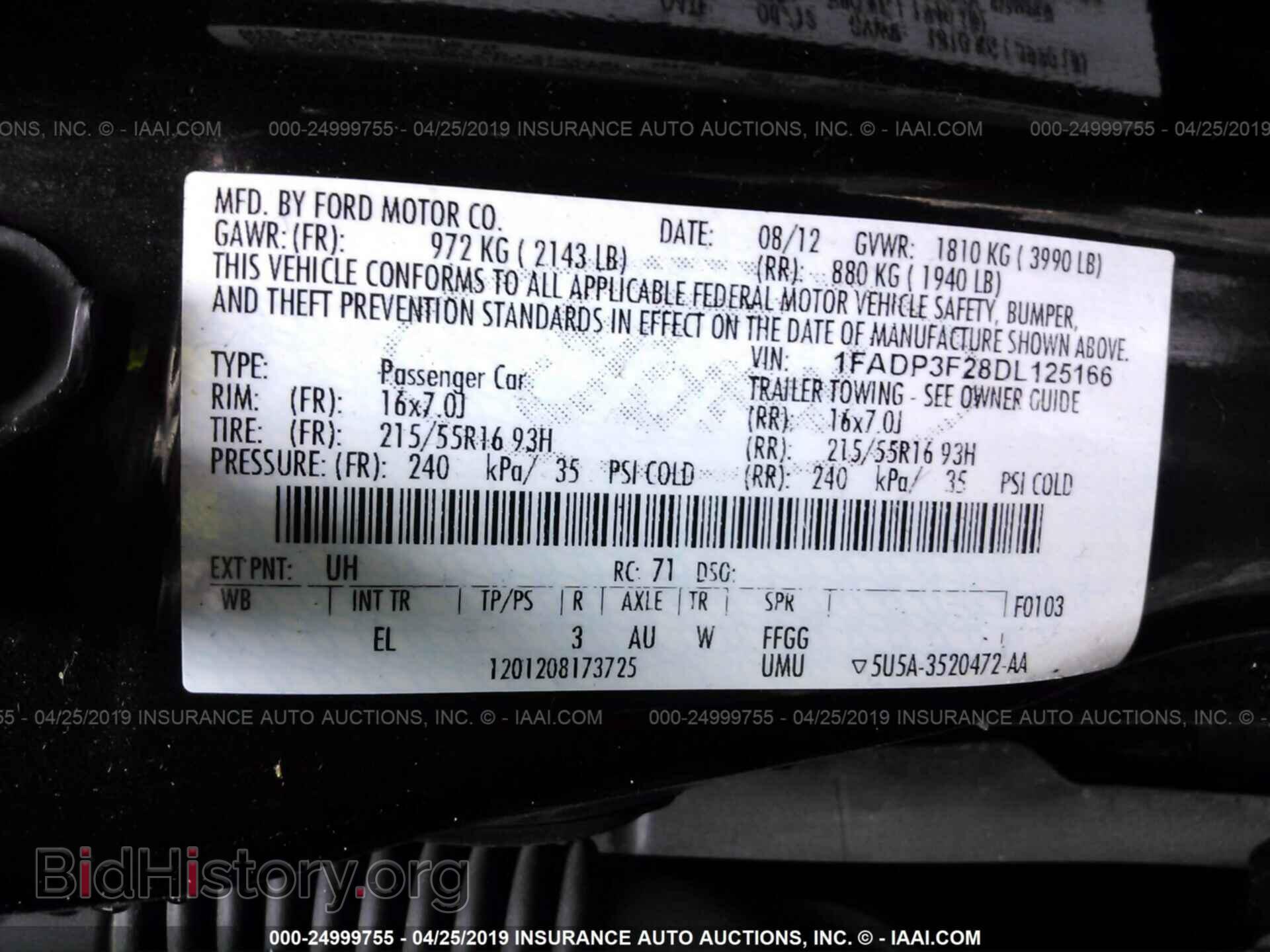 2013 FORD FOCUS - VIN: 1FADP3F28DL125166 - Photo 9