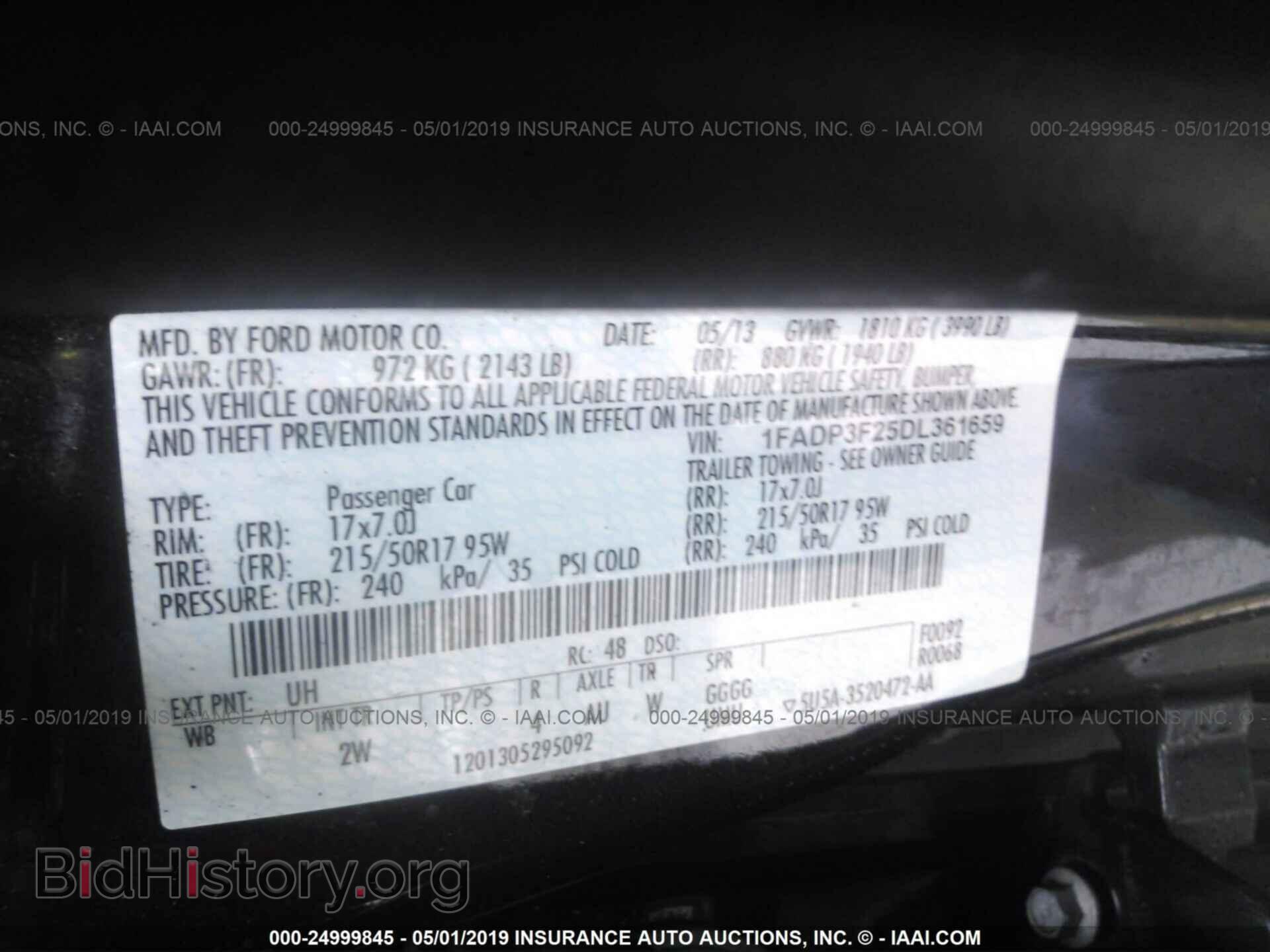2013 FORD FOCUS - VIN: 1FADP3F25DL361659 - Photo 9