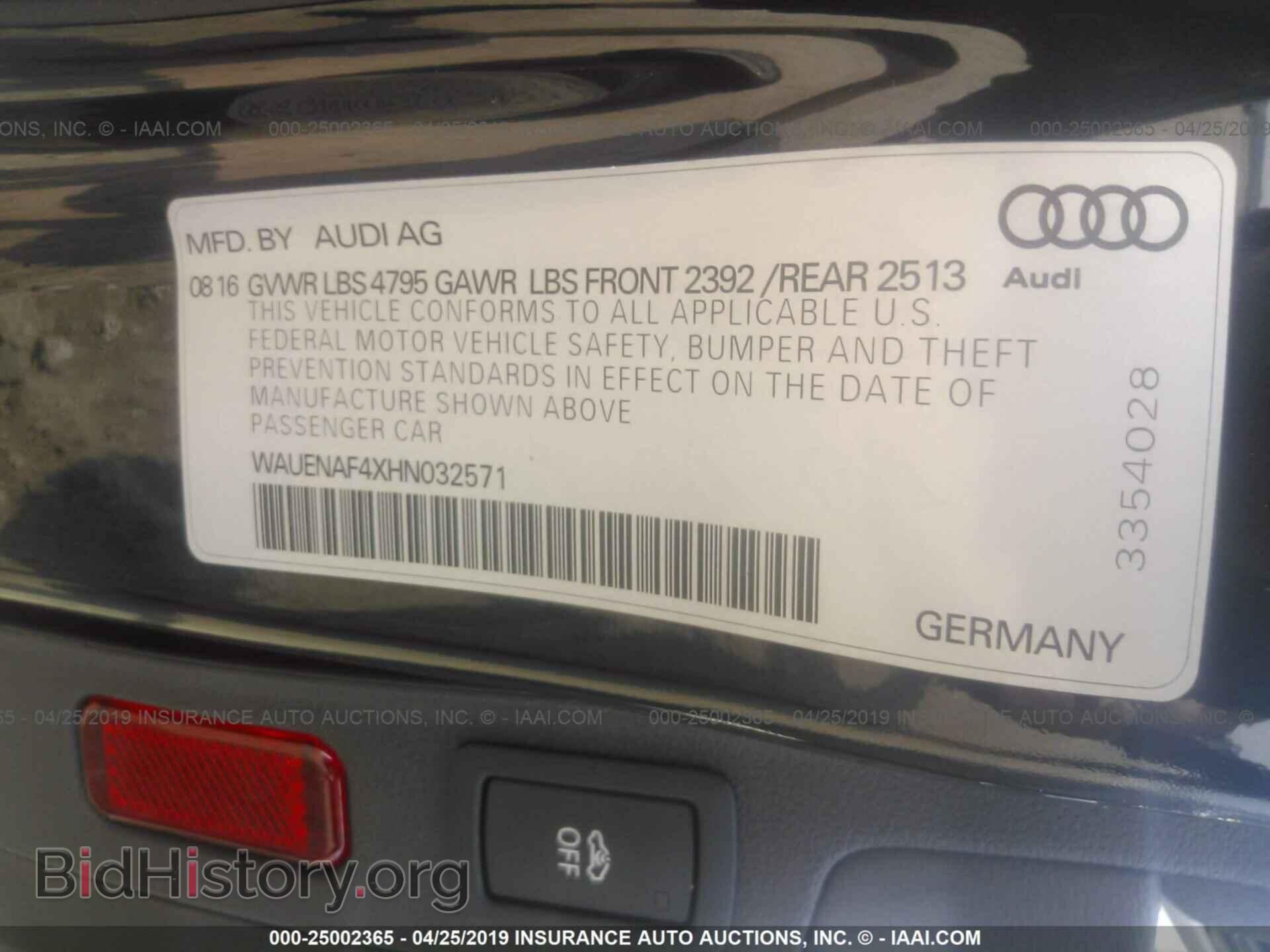 2017 AUDI A4 - VIN: WAUENAF4XHN032571 - Фото 9