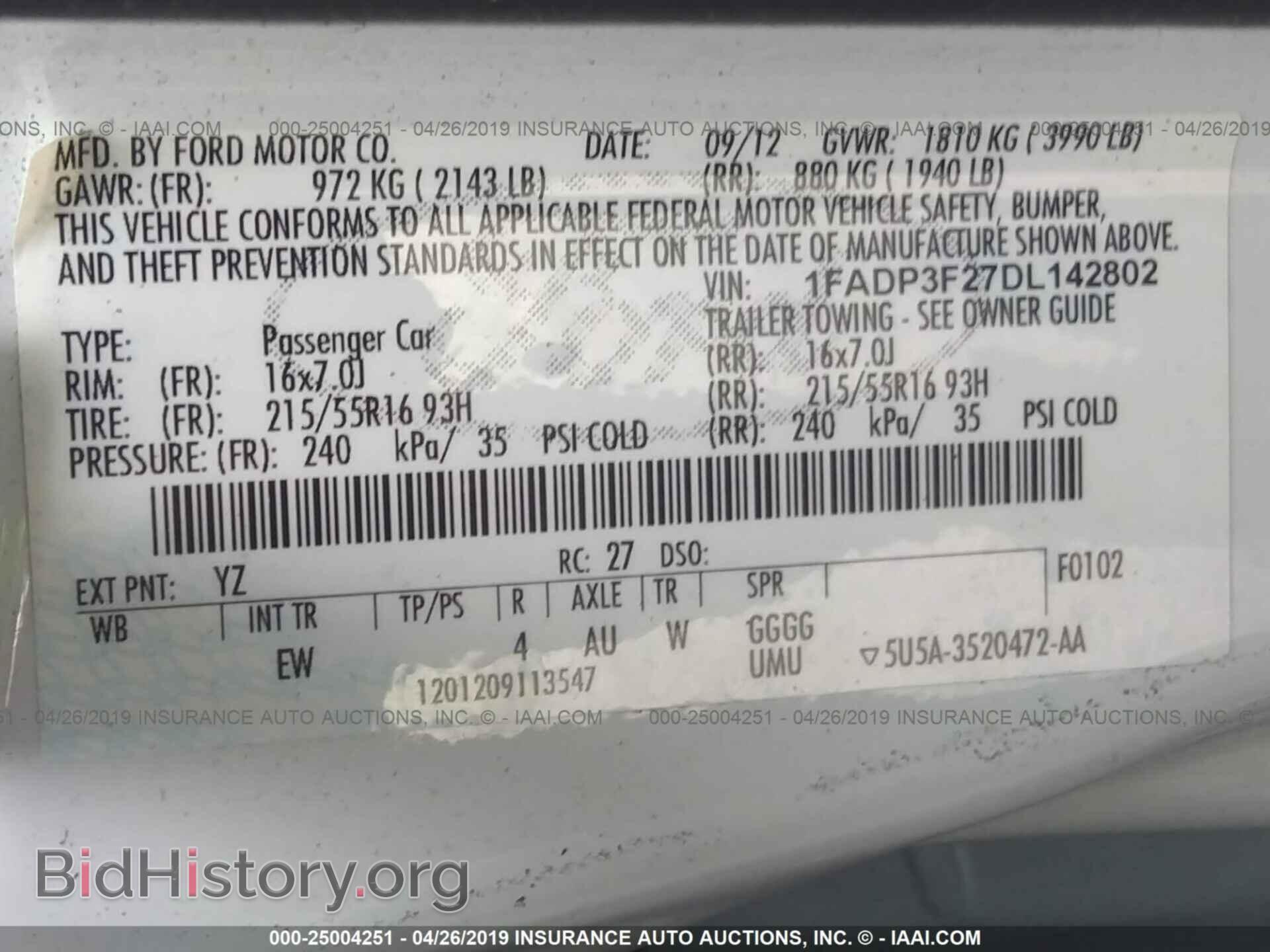 2013 FORD FOCUS - VIN: 1FADP3F27DL142802 - Photo 9