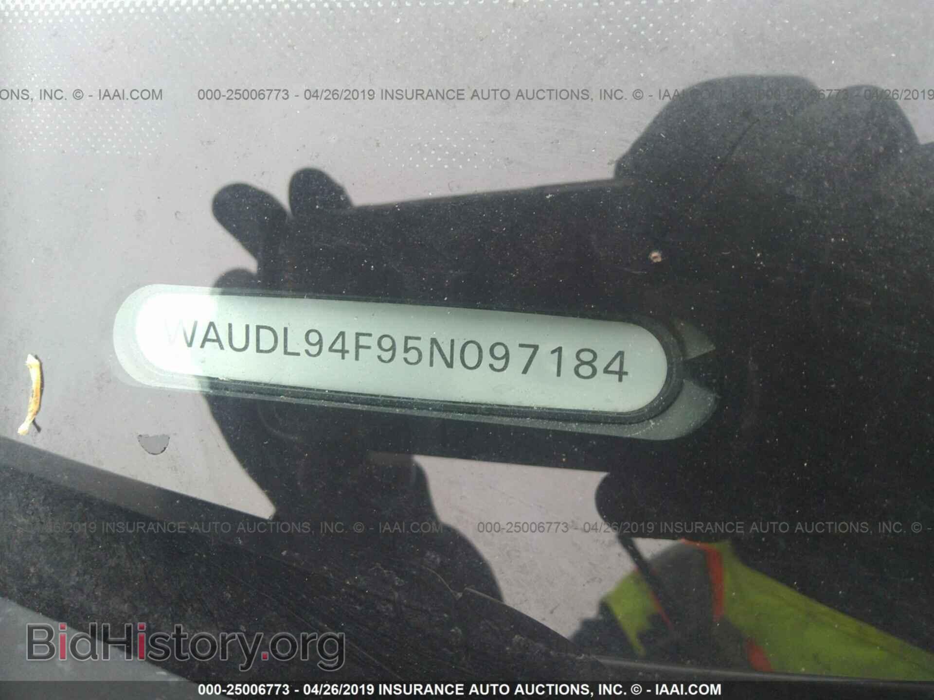 2005 AUDI A6 - VIN: WAUDL94F95N097184 - Фото 9