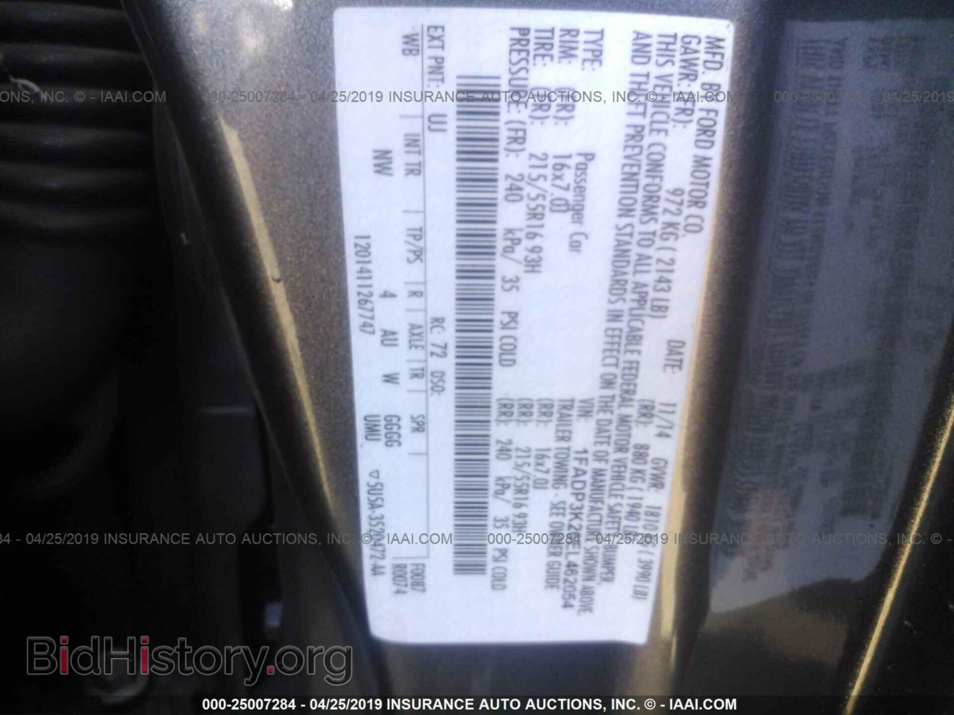 2014 FORD FOCUS - VIN: 1FADP3K26EL462054 - Фото 9