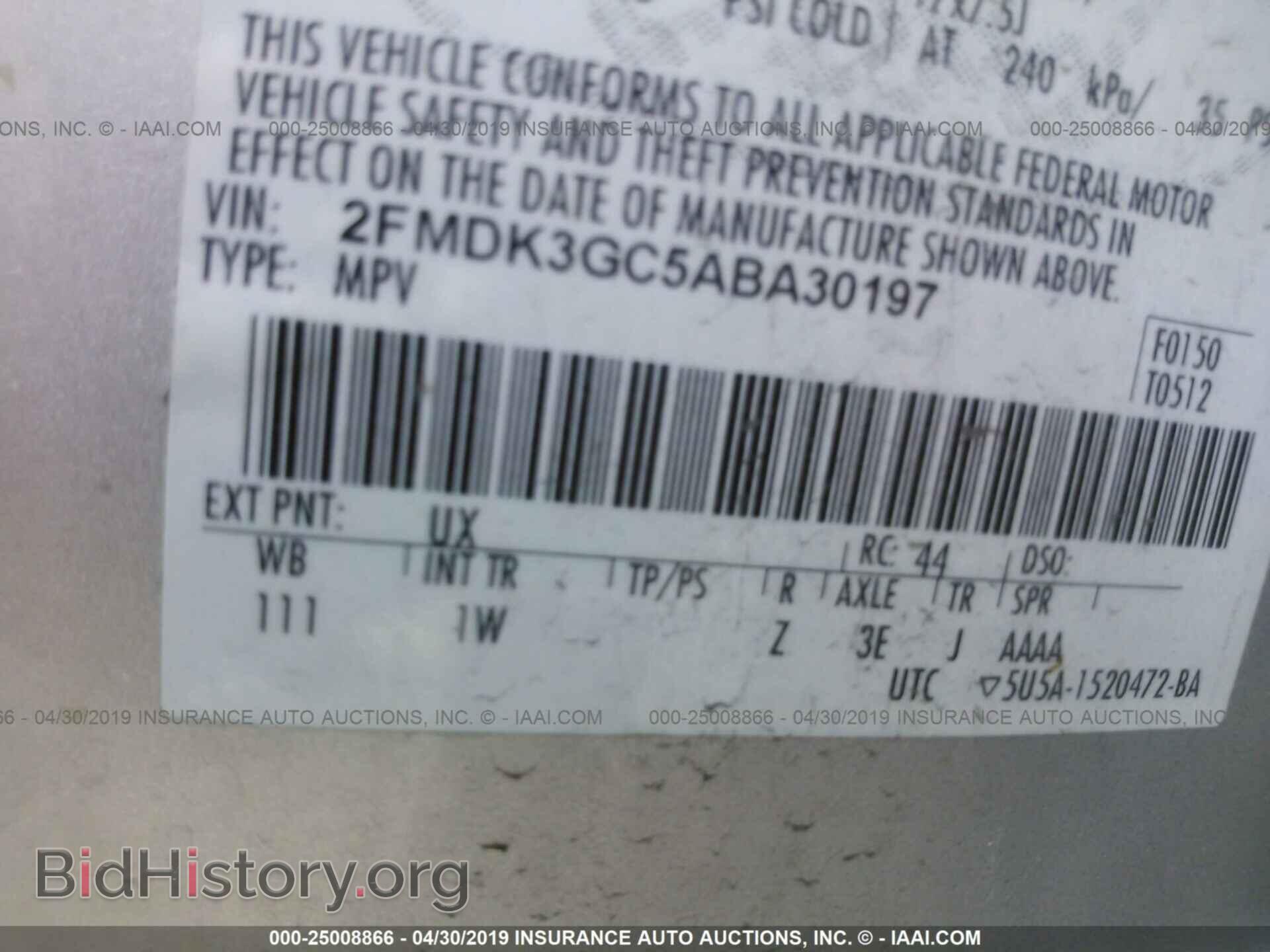 2010 FORD EDGE - VIN: 2FMDK3GC5ABA30197 - Photo 9