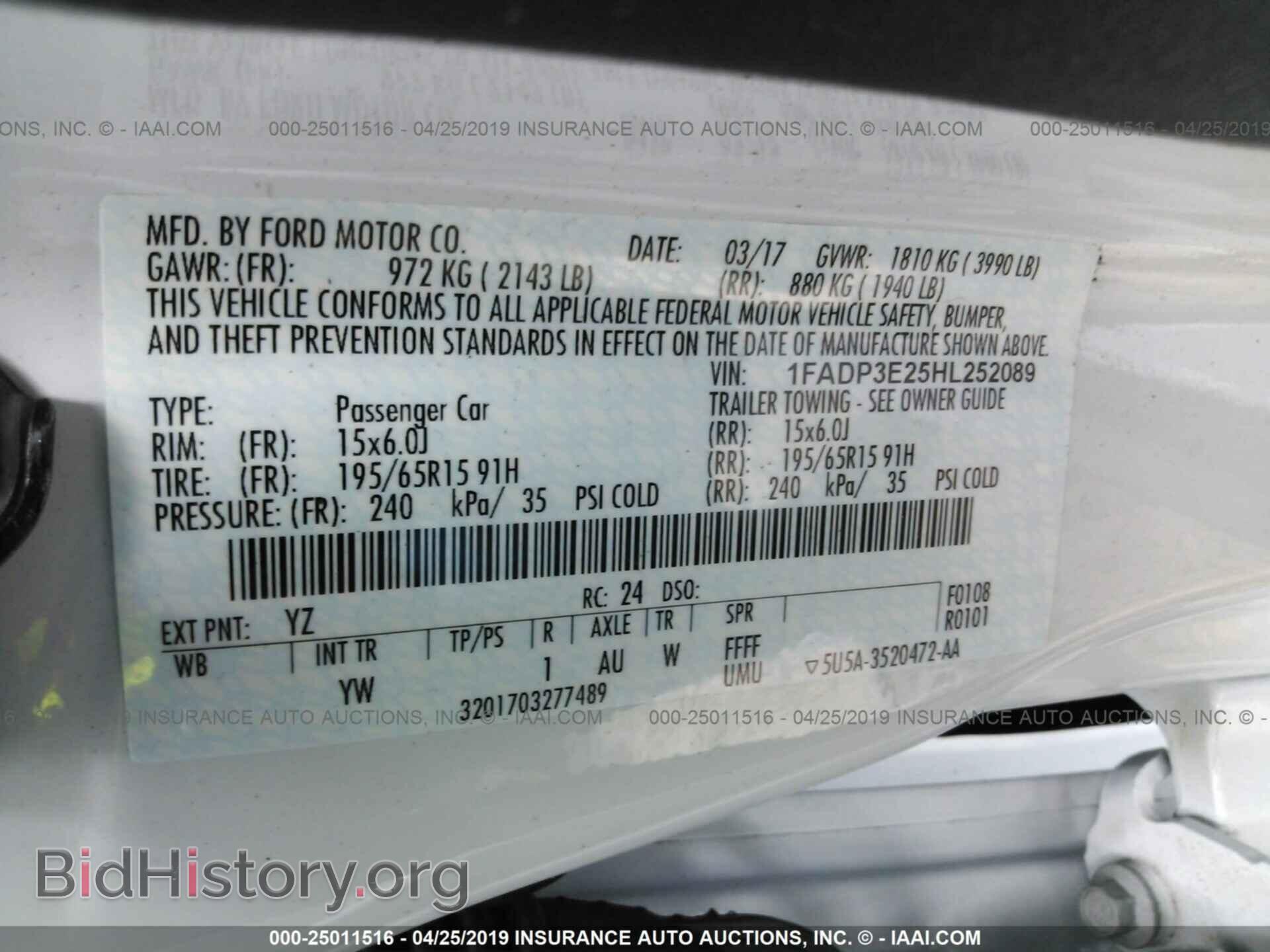 2017 FORD FOCUS - VIN: 1FADP3E25HL252089 - Photo 9