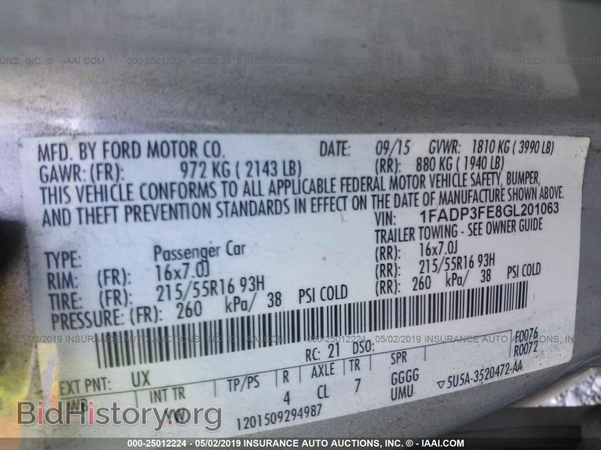 2016 FORD FOCUS - VIN: 1FADP3FE8GL201063 - Photo 9