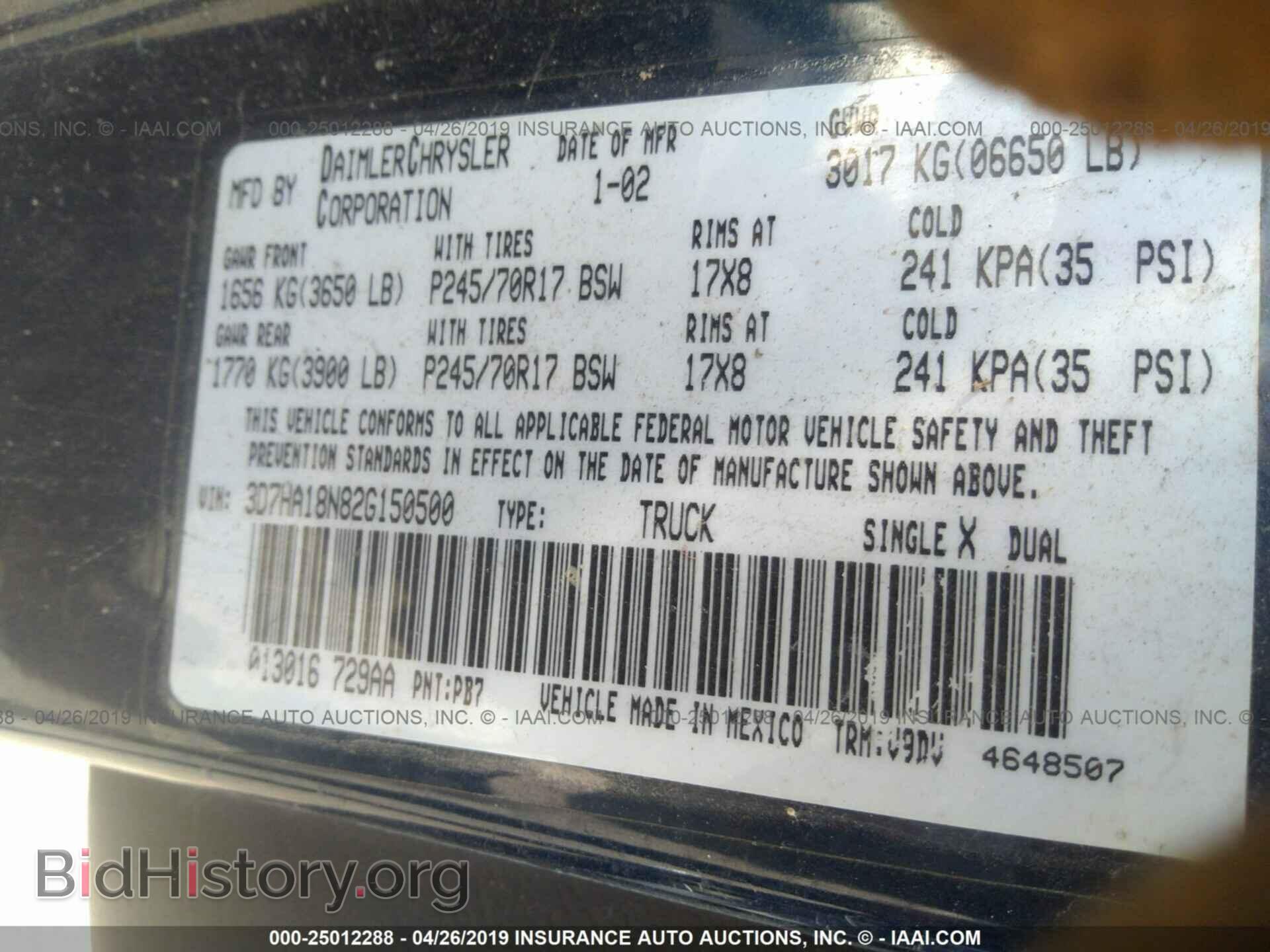 2002 DODGE RAM 1500 - VIN: 3D7HA18N82G150500 - Photo 9