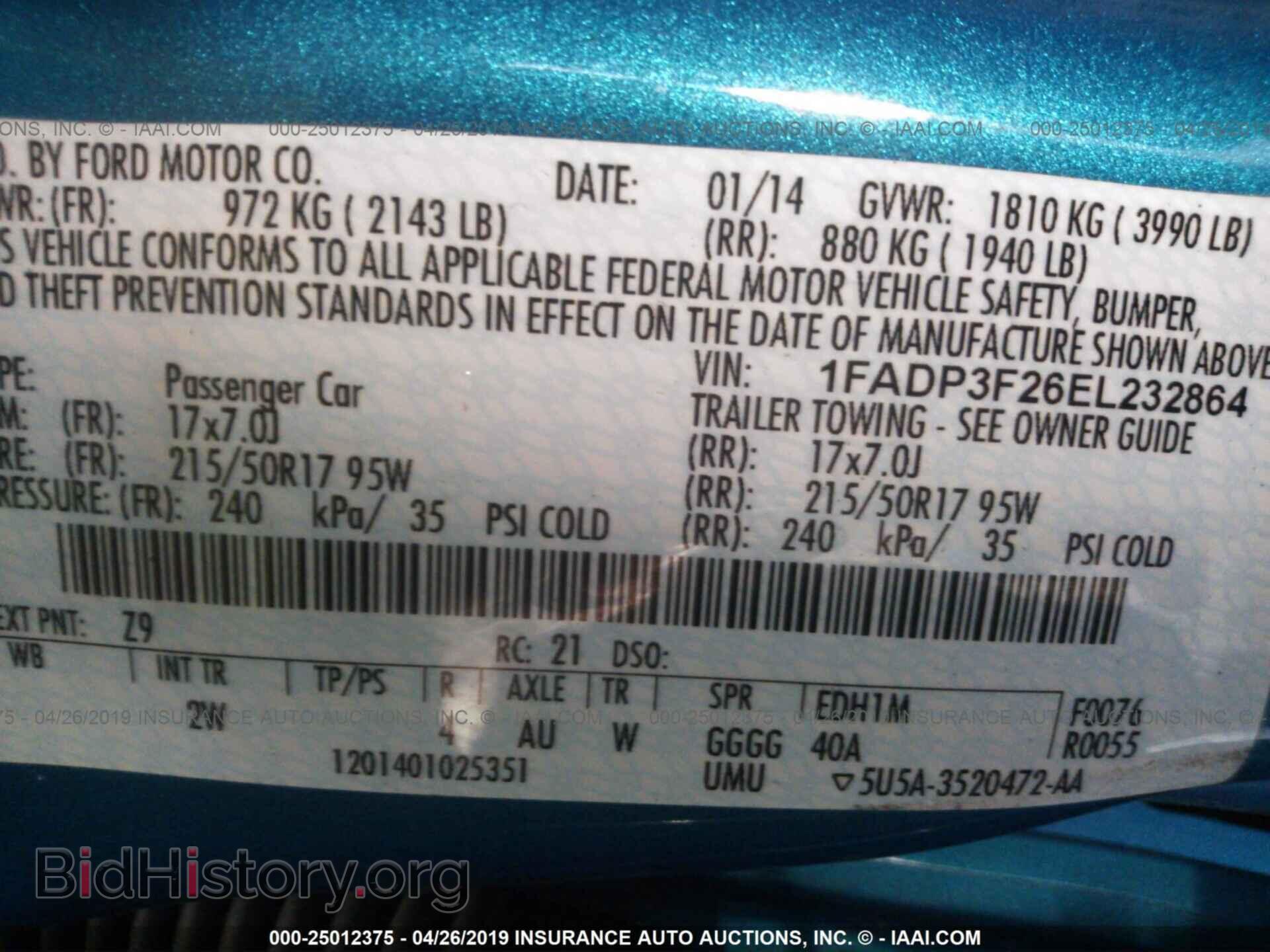 2014 FORD FOCUS - VIN: 1FADP3F26EL232864 - Photo 9