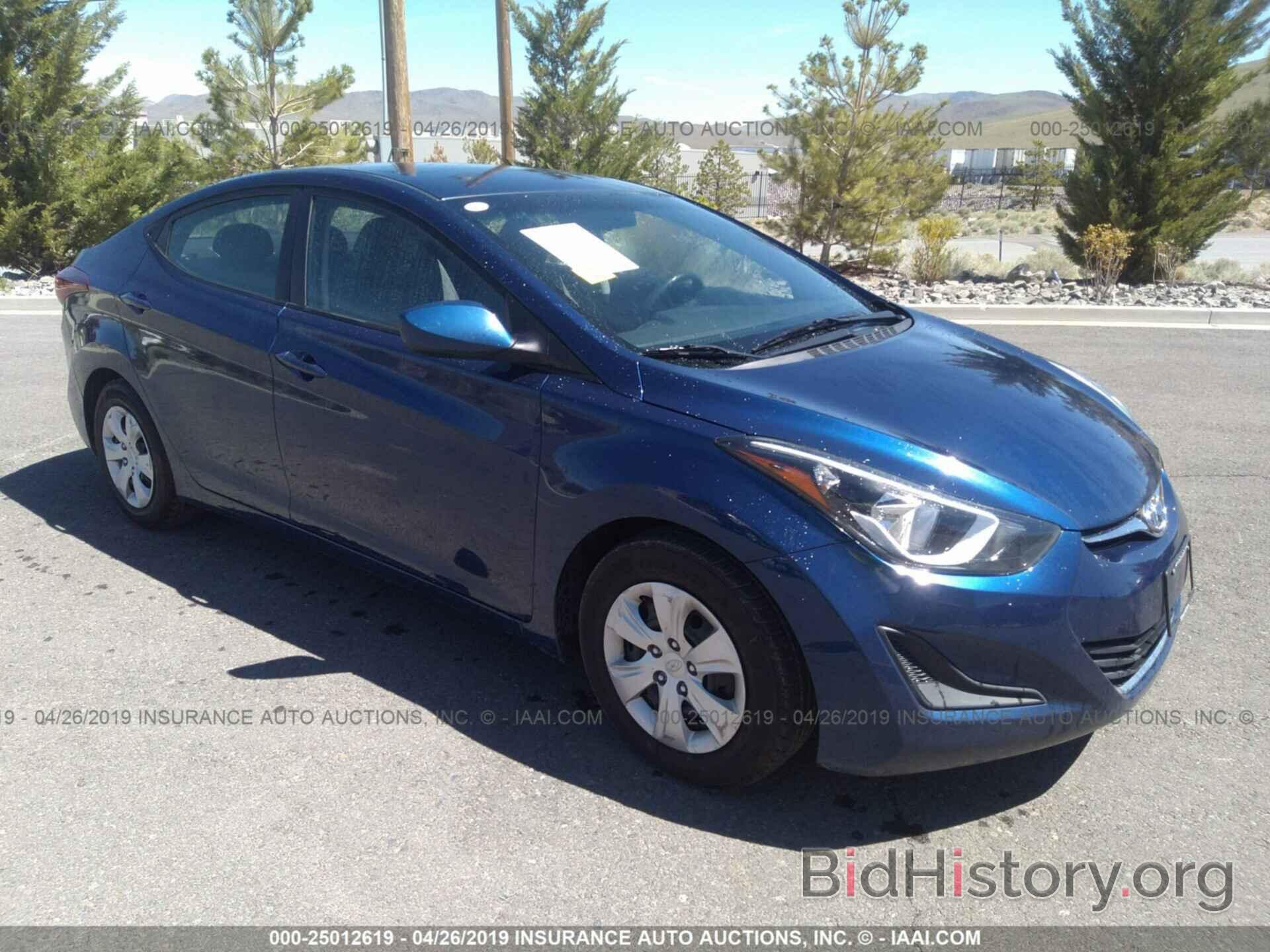 Photo 5NPDH4AE2GH708713 - HYUNDAI ELANTRA 2016