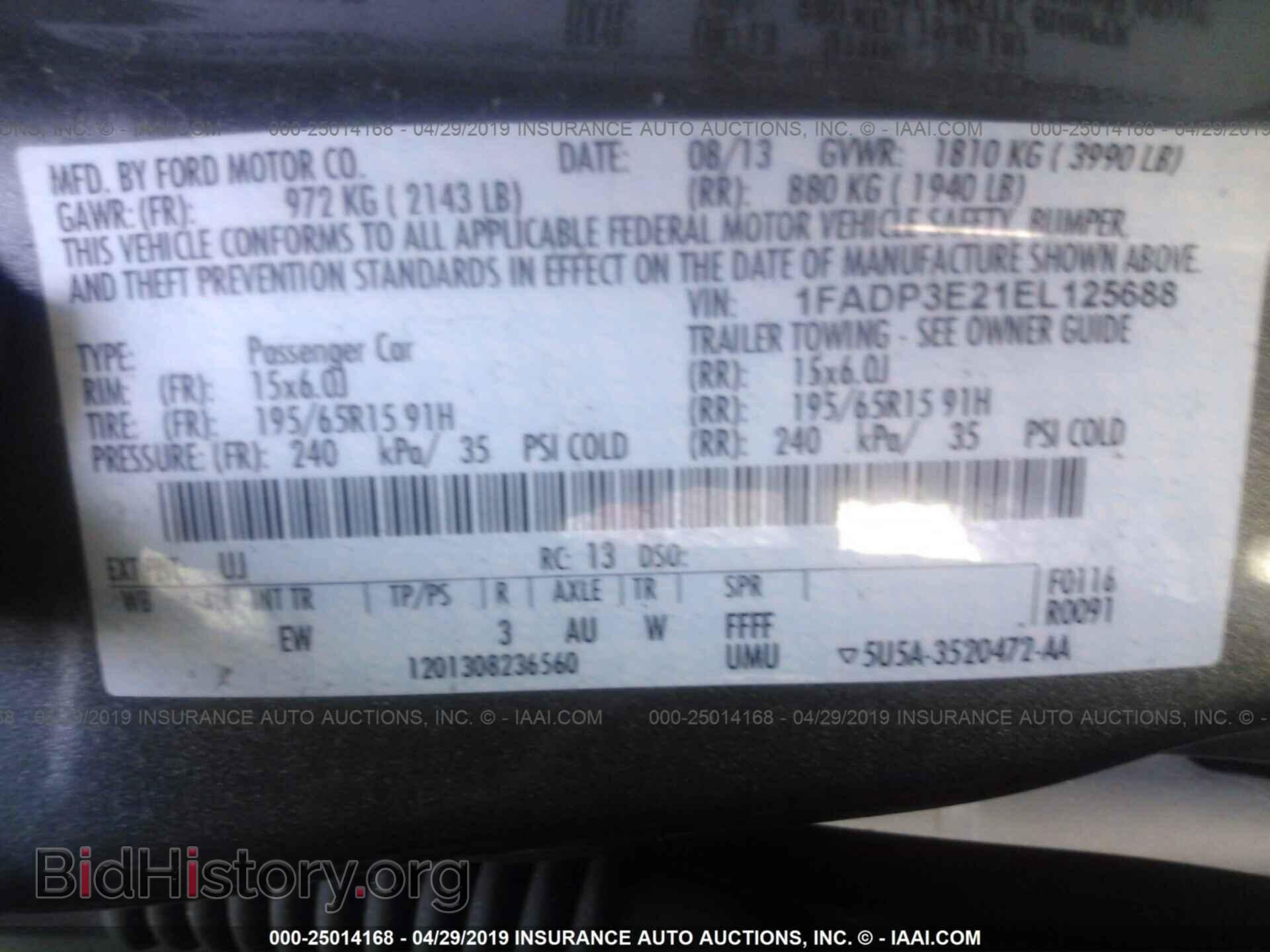 2014 FORD FOCUS - VIN: 1FADP3E21EL125688 - Photo 9