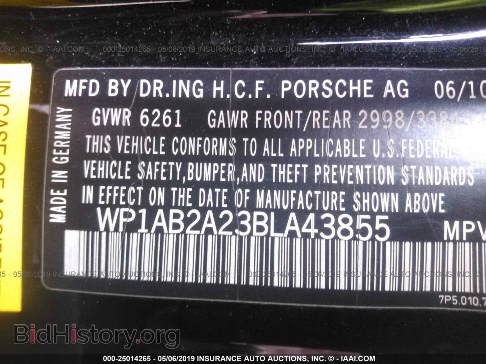 2011 PORSCHE CAYENNE - VIN: WP1AB2A23BLA43855 - Photo 9