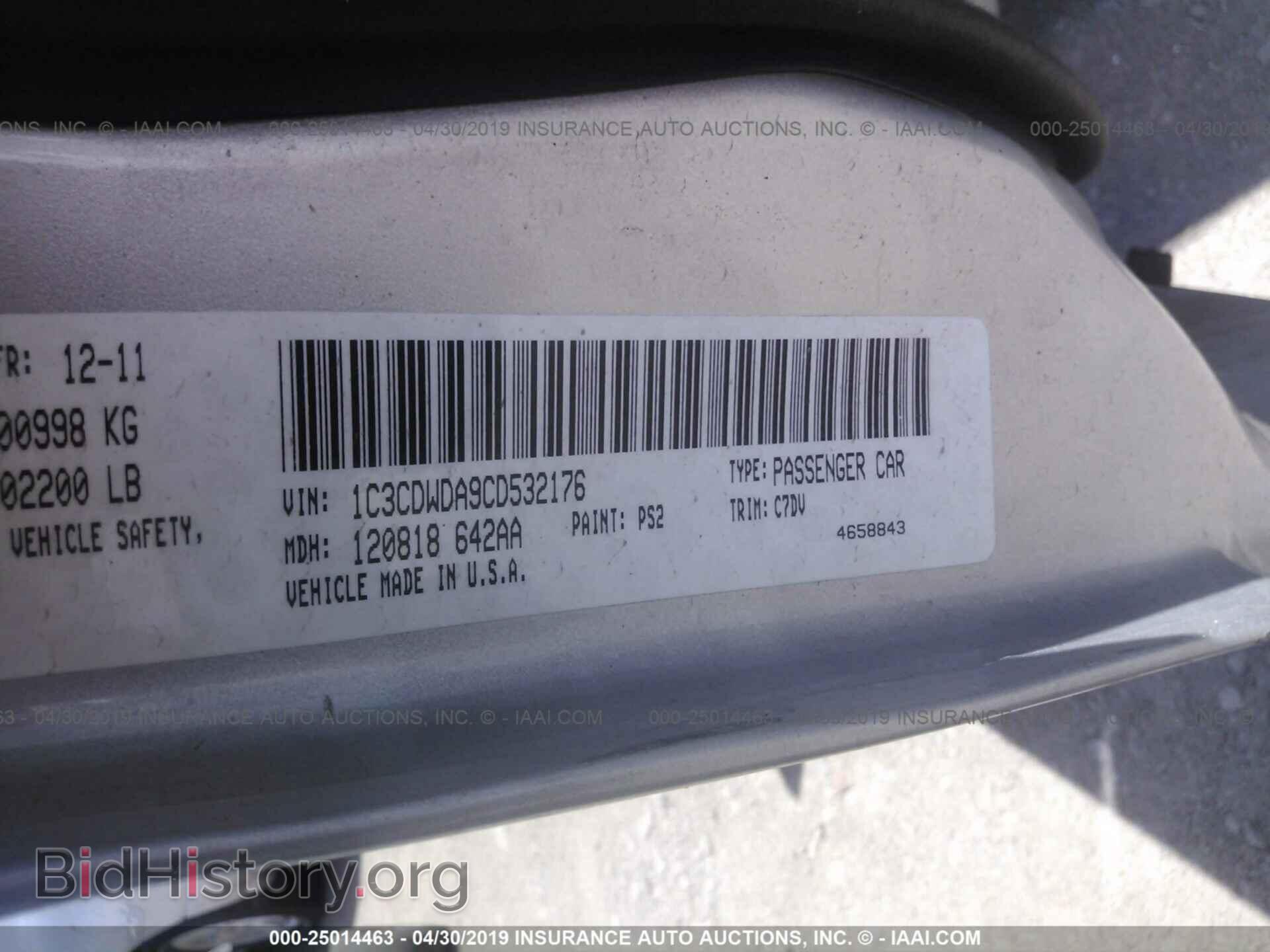 2012 DODGE CALIBER - VIN: 1C3CDWDA9CD532176 - Photo 9