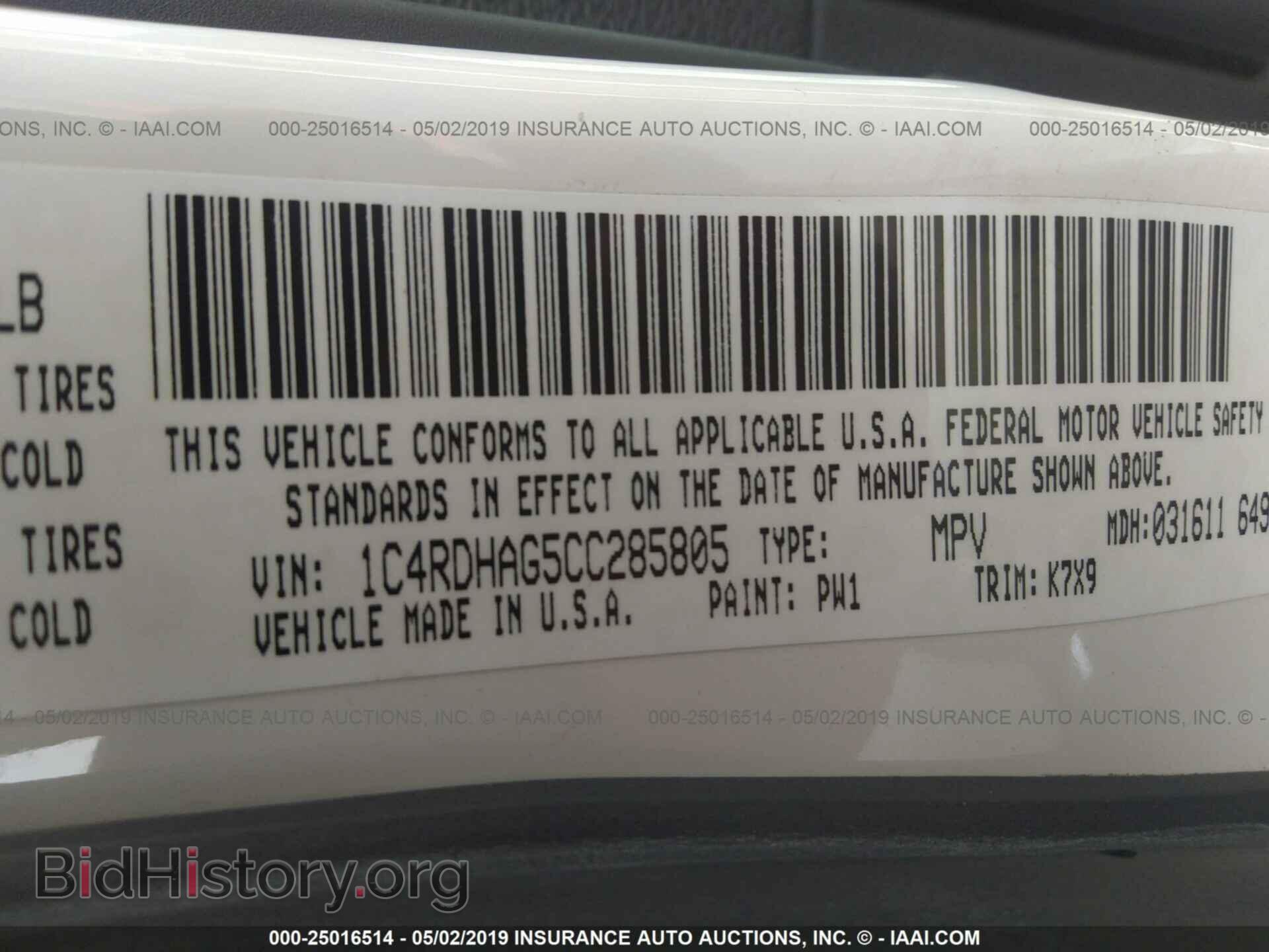 2012 DODGE DURANGO - VIN: 1C4RDHAG5CC285805 - Photo 9