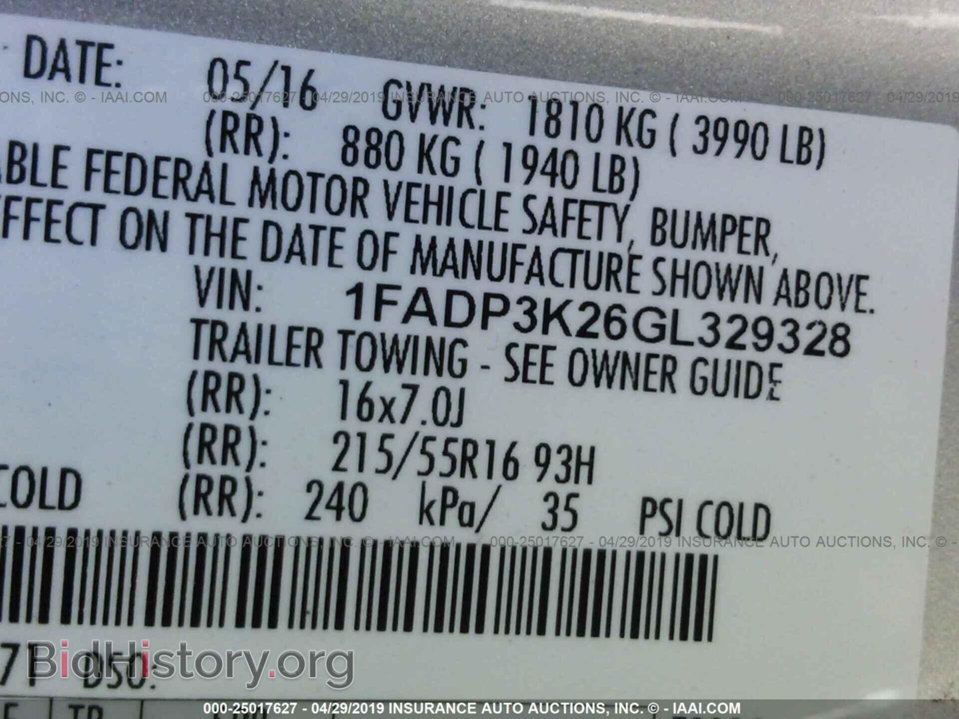 2016 FORD FOCUS - VIN: 1FADP3K26GL329328 - Фото 9