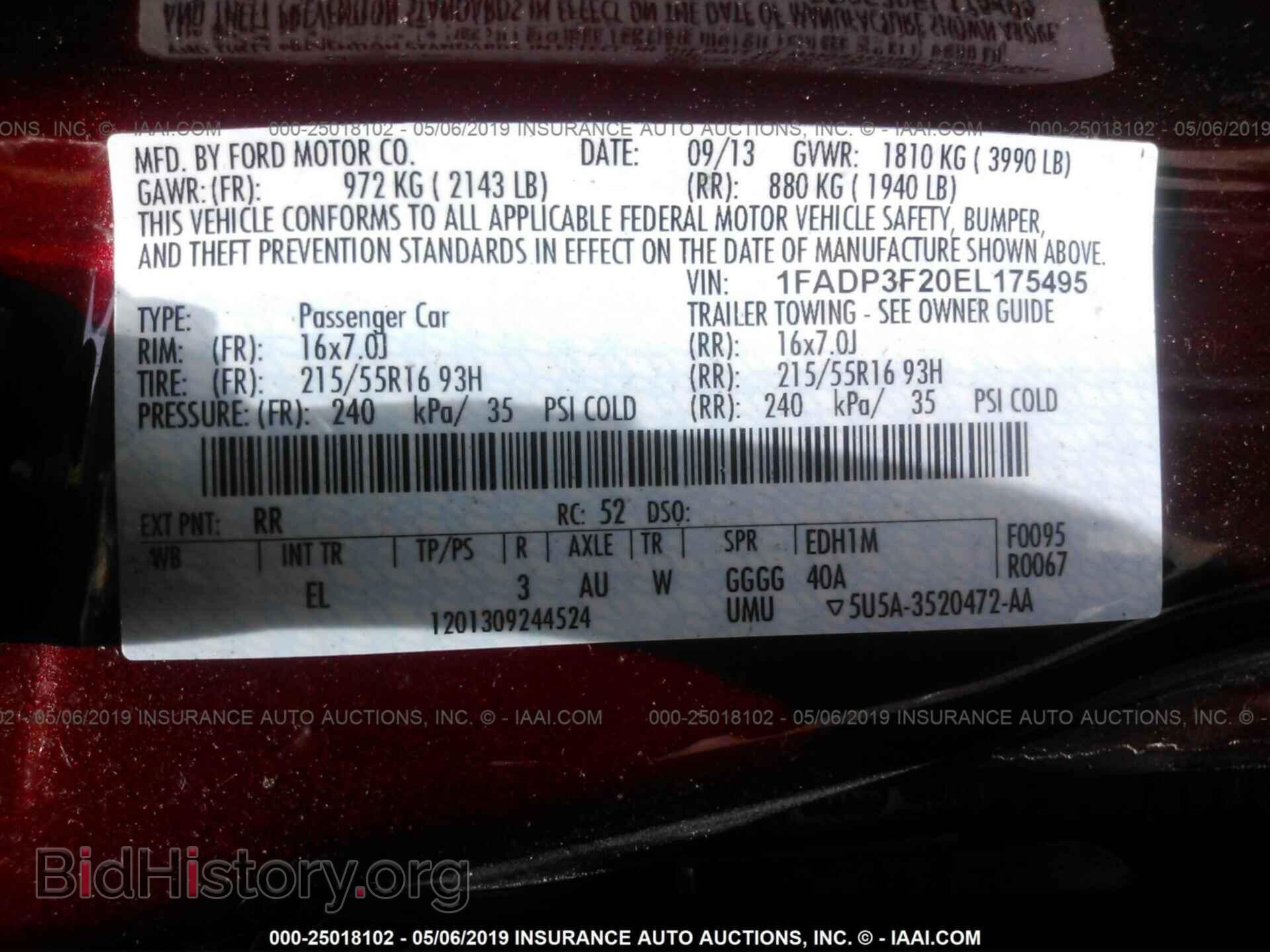 2014 FORD FOCUS - VIN: 1FADP3F20EL175495 - Photo 9