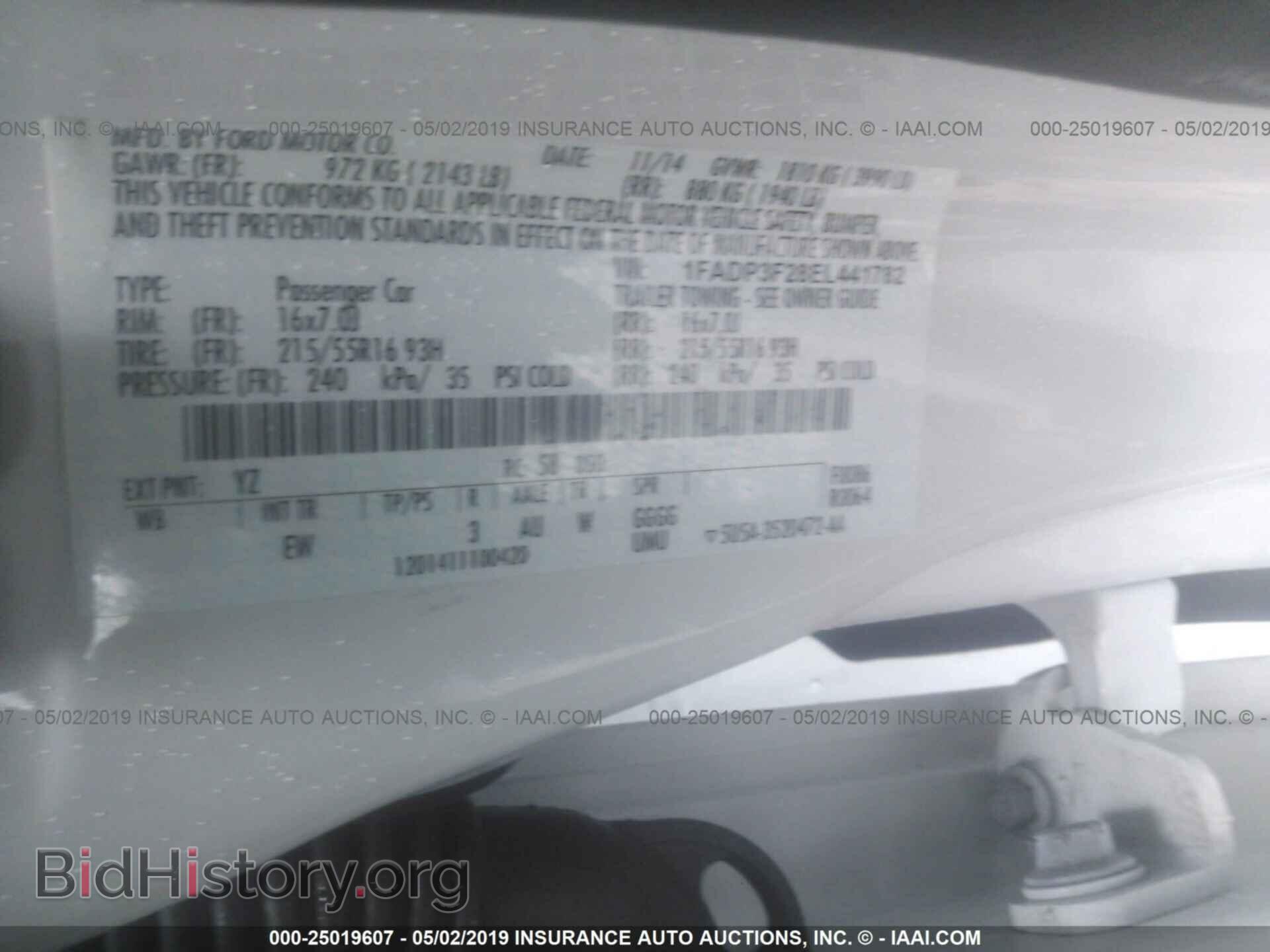 2014 FORD FOCUS - VIN: 1FADP3F28EL441782 - Фото 9