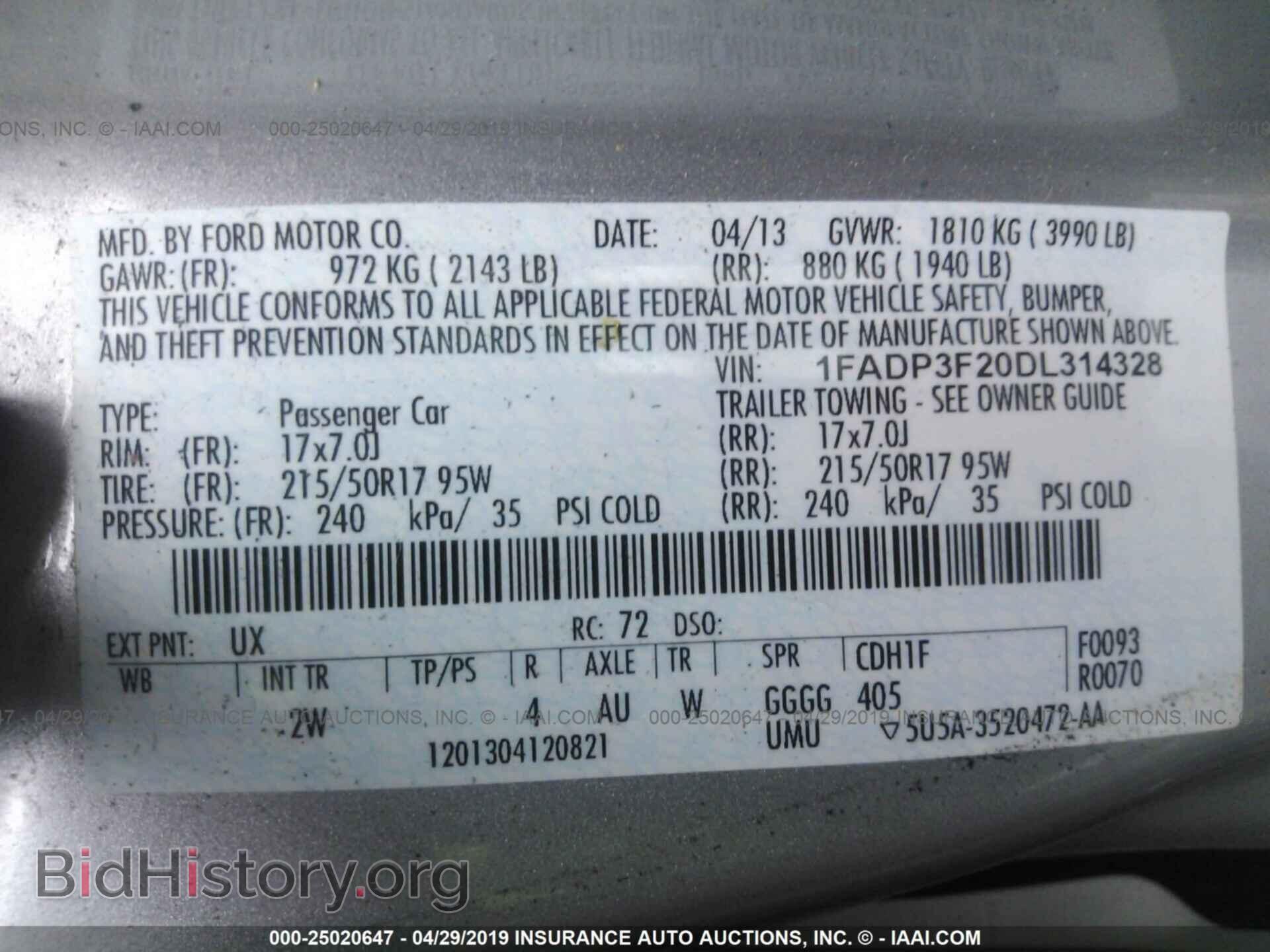 2013 FORD FOCUS - VIN: 1FADP3F20DL314328 - Photo 9