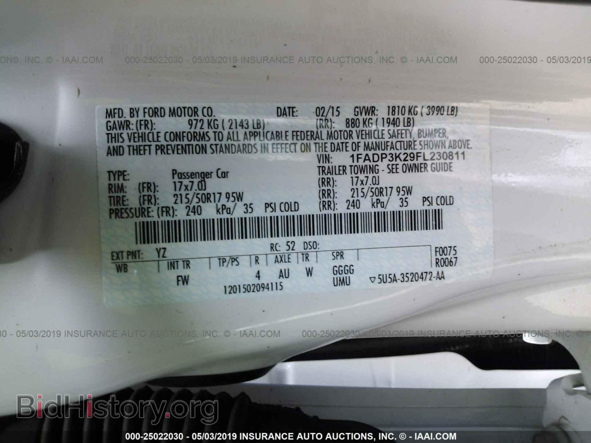 2015 FORD FOCUS - VIN: 1FADP3K29FL230811 - Photo 9